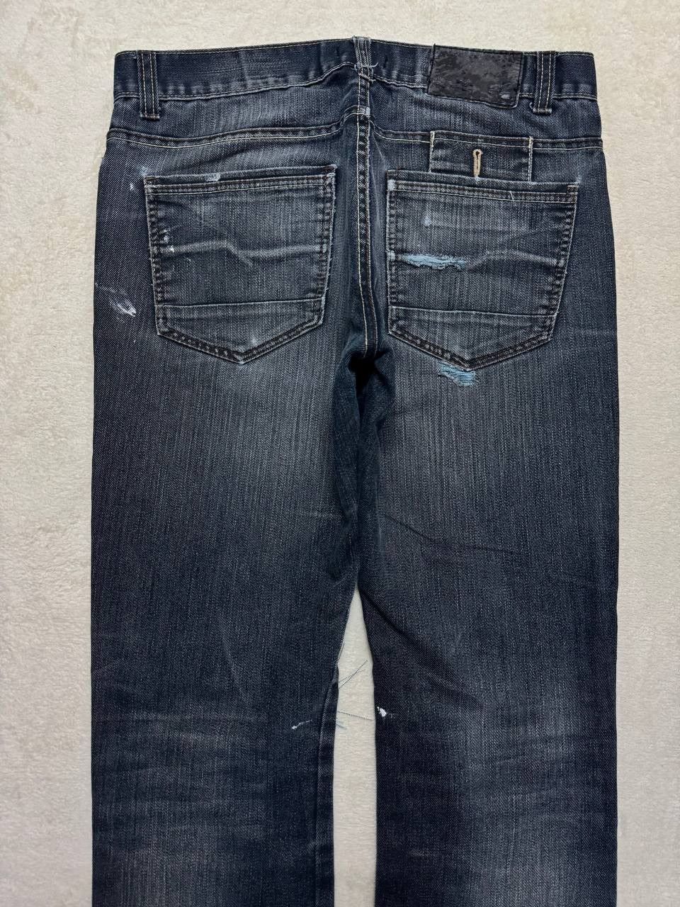 Japanese Brand GRUNGE CRAZY Japanese Thrashed Distressed Slim Skinny Jean Size US 33 - 16 Thumbnail