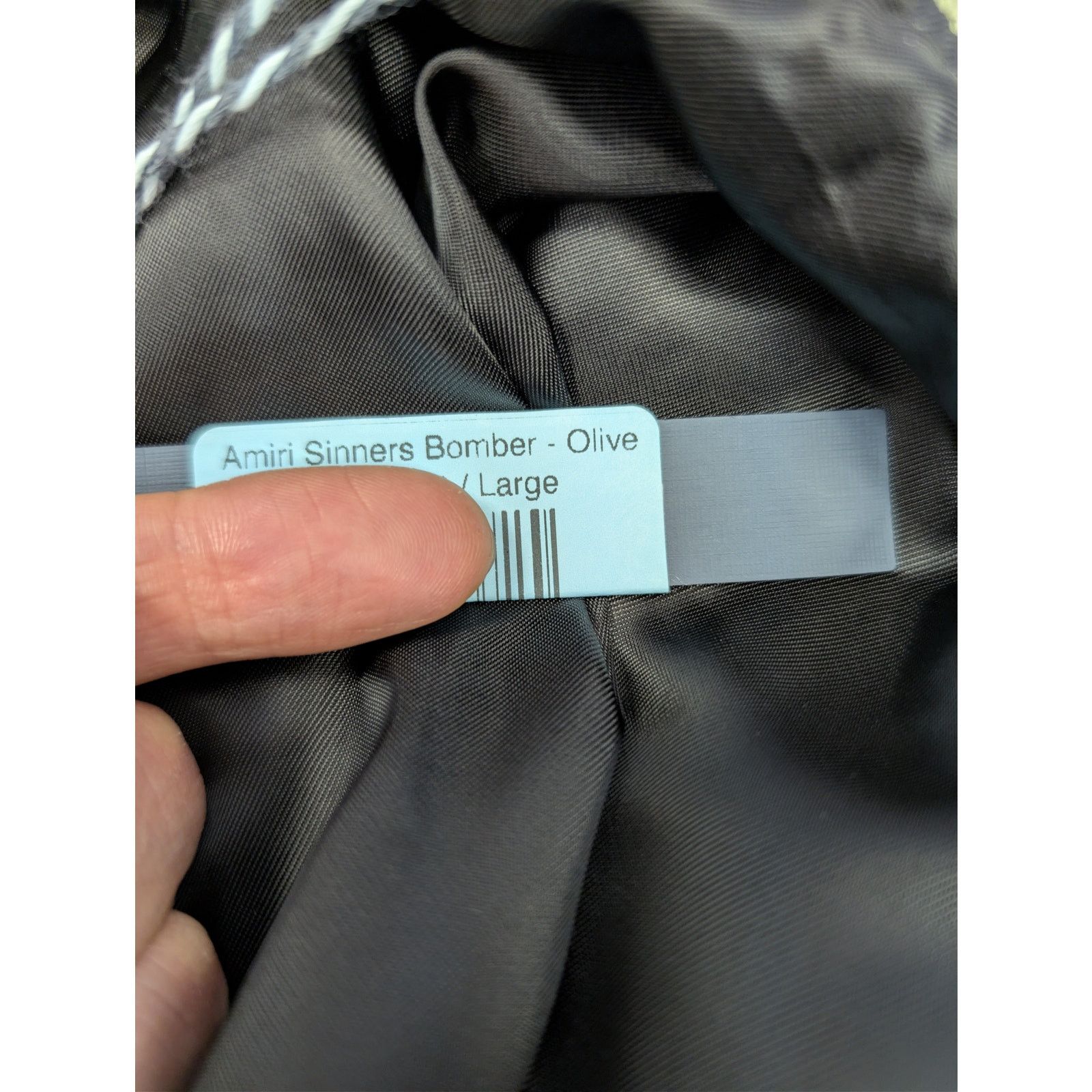 Amiri o1rshd1 Amiri Sinners Bomber Jacket in Olive Size US L / EU 52-54 / 3 - 23 Thumbnail