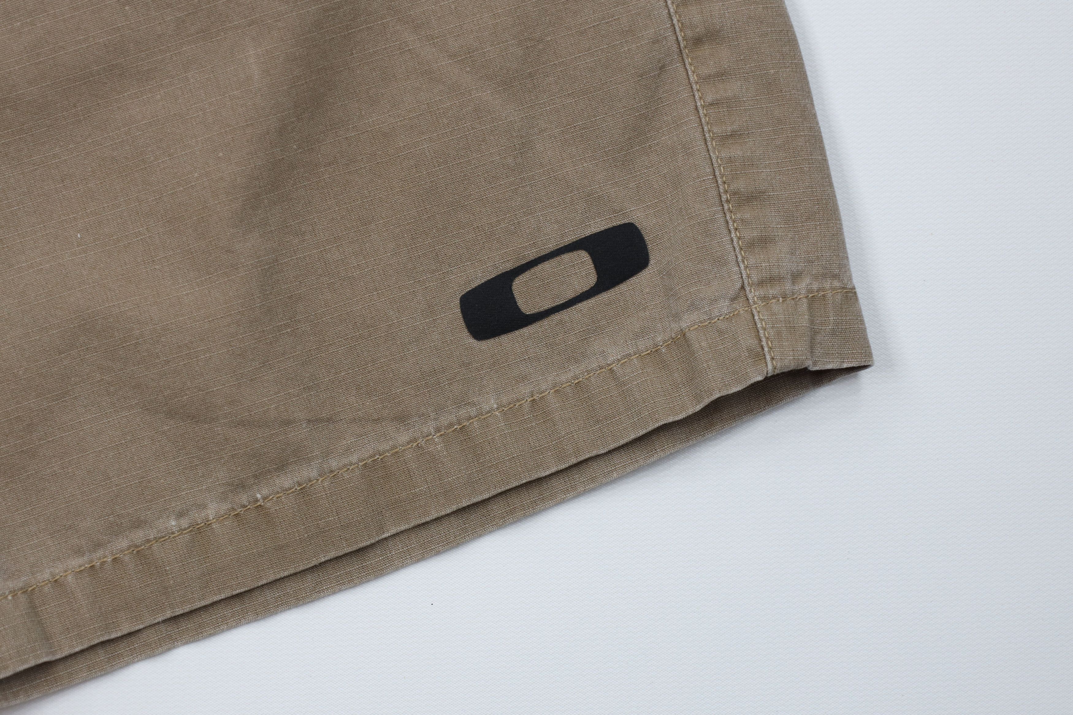 Oakley Vintage Oakley O Logo Ripstop Above Knee Shorts Brown Cotton Size US 34 / EU 50 - 5 Thumbnail