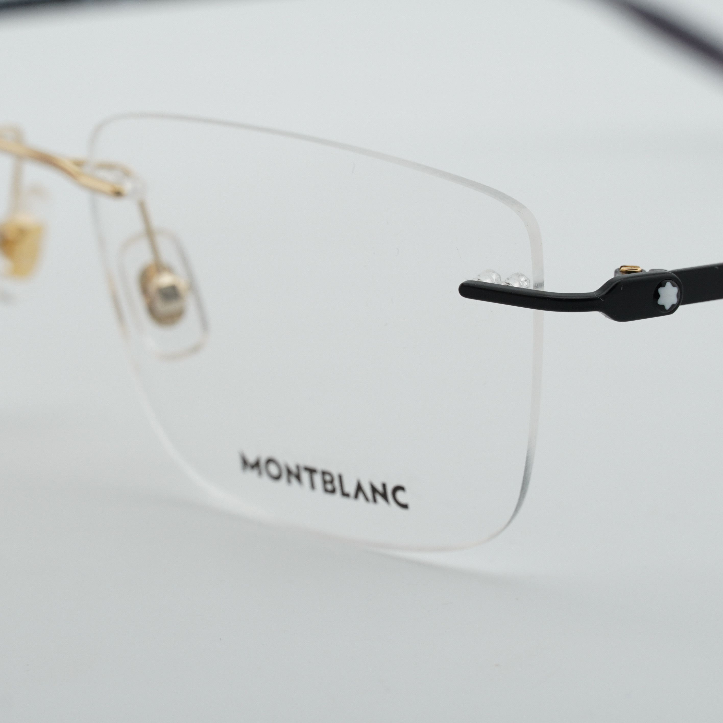 Montblanc Montblanc MB0281O 006 Eyeglasses Gold/Black 56mm Rectangle Size ONE SIZE - 2 Thumbnail