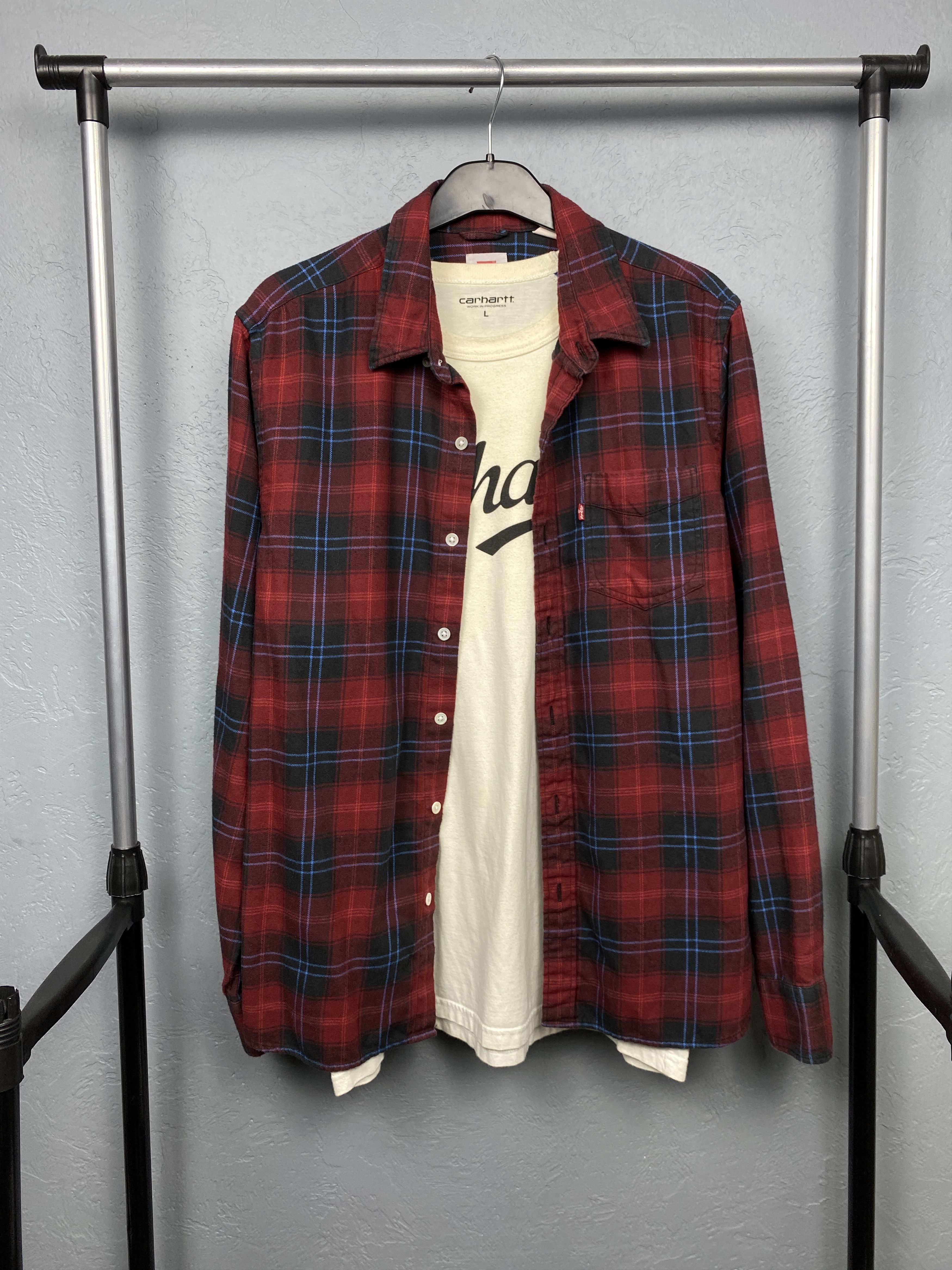 Flannel Levi's Vintage Mens Flannel Plaid Shirt Size US M / EU 48-50 / 2 - 1 Thumbnail