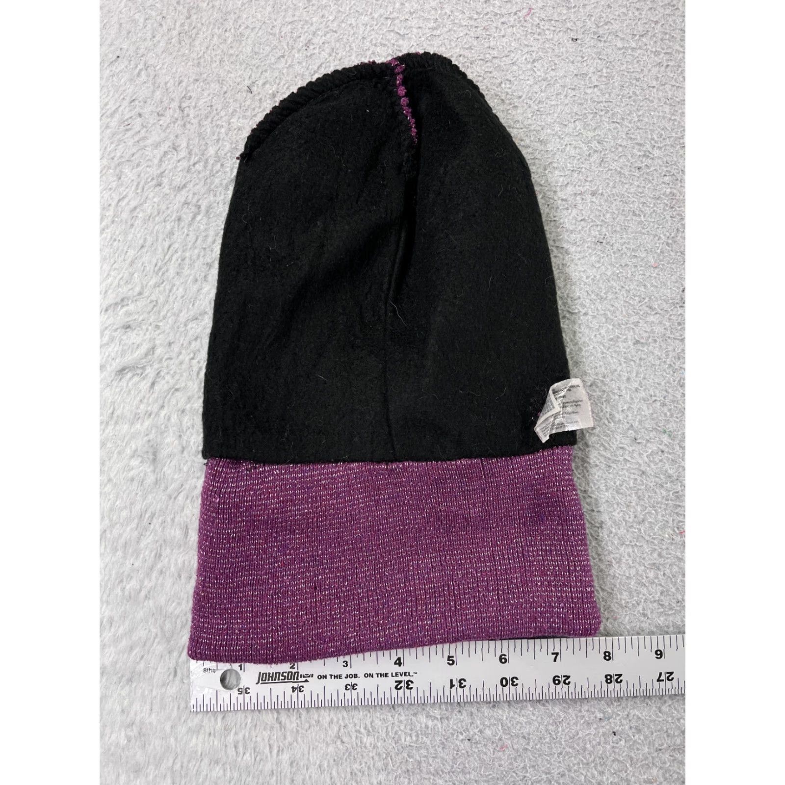 Vintage Dollar Tree Beanie Adult One Size Purple Knit Sparkly Wool Blend Polyester Lined Ski Size ONE SIZE - 5 Thumbnail