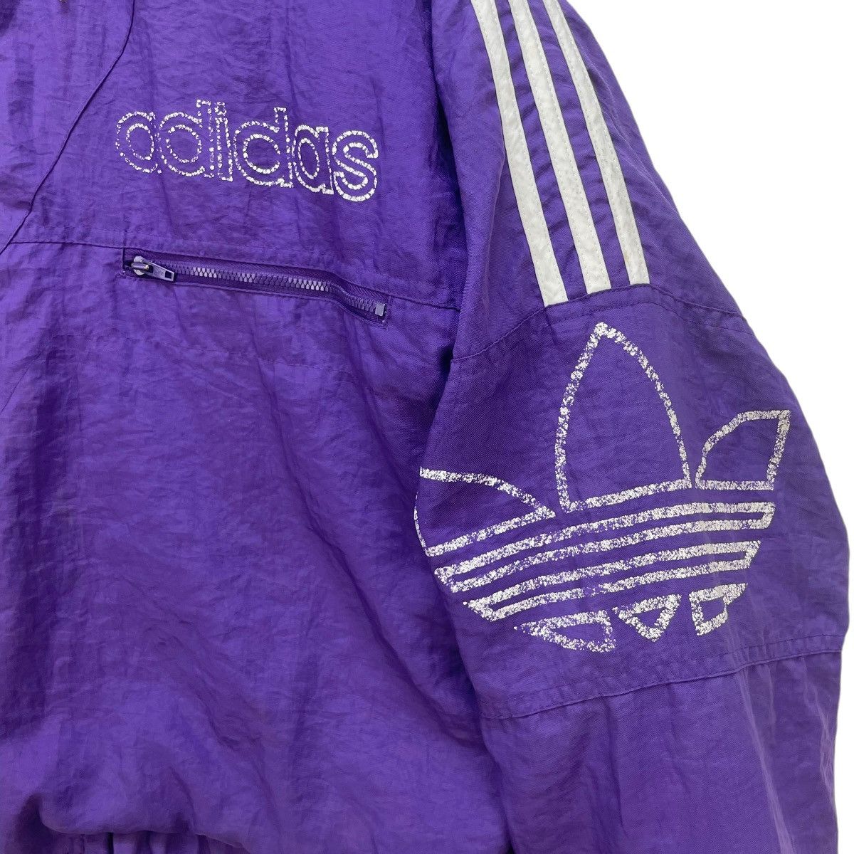 Adidas 💥Vintage 90s Adidas Big Logo Hooded Jacket Size US M / EU 48-50 / 2 - 3 Thumbnail