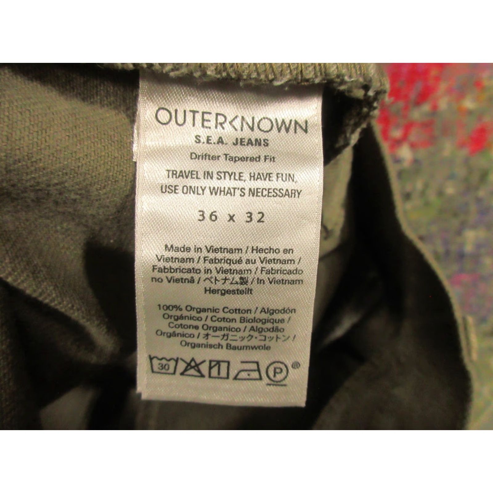 Outerknown Outerknown SEA Jeans Men 36x32 Denim Brown Organic Cotton Spandex Straight 5-Pocket Vintage? No (adjusted) Size US 36 / EU 52 - 7 Thumbnail