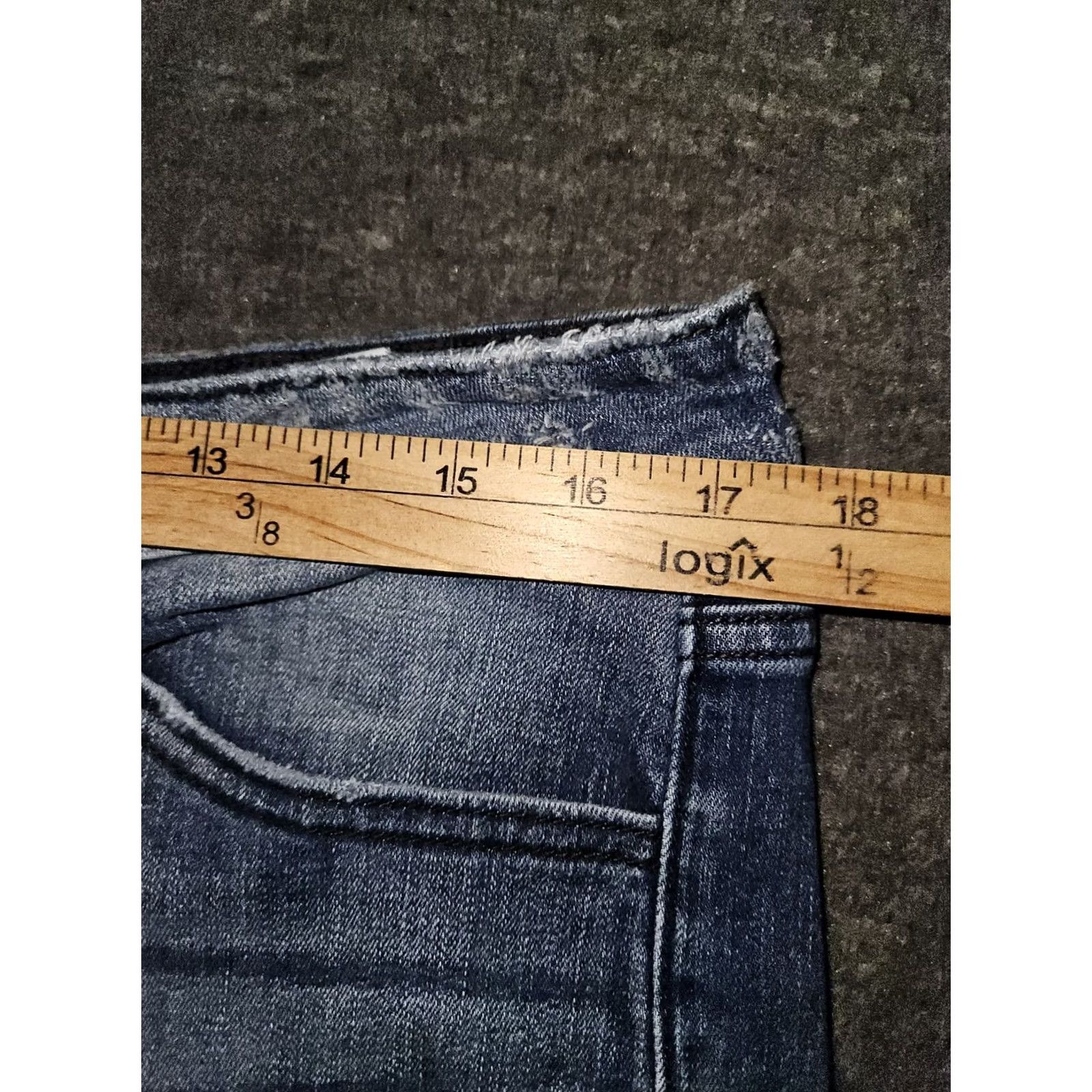 Vintage KanCan Skinny Ankle Jeans Women's 30 Denim Blue Distressed Stretch City Logo Regular Inseam 30.5 in 34 Waist Size 30" / US 8 / IT 44 - 4 Thumbnail