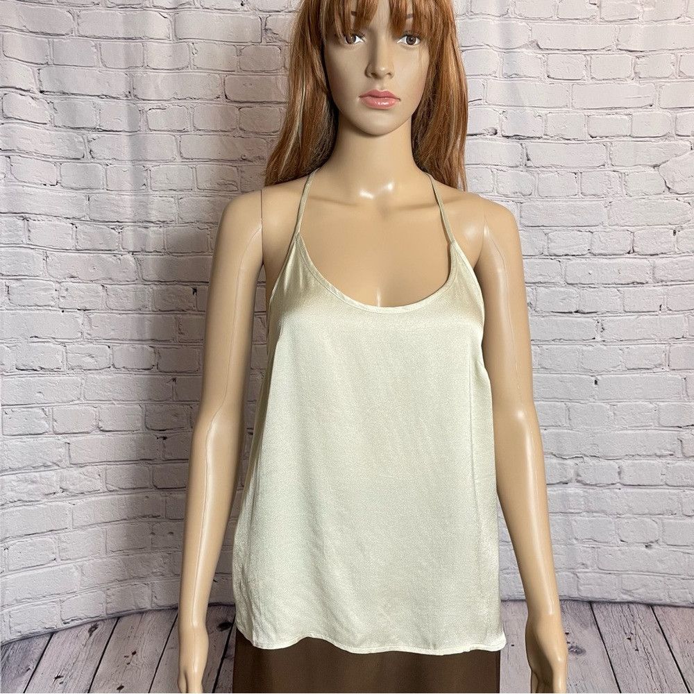 Mango MNG Mango Basics Beige Viscose Tank Top Camisole Size XS Size XS / US 0-2 / IT 36-38 - 1 Thumbnail