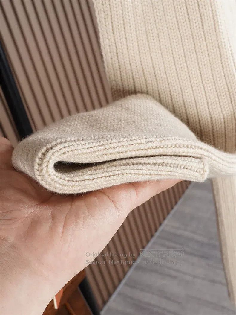 Loro Piana Loro Piana Chunky Knit Cashmere Scarf Size ONE SIZE - 4 Thumbnail