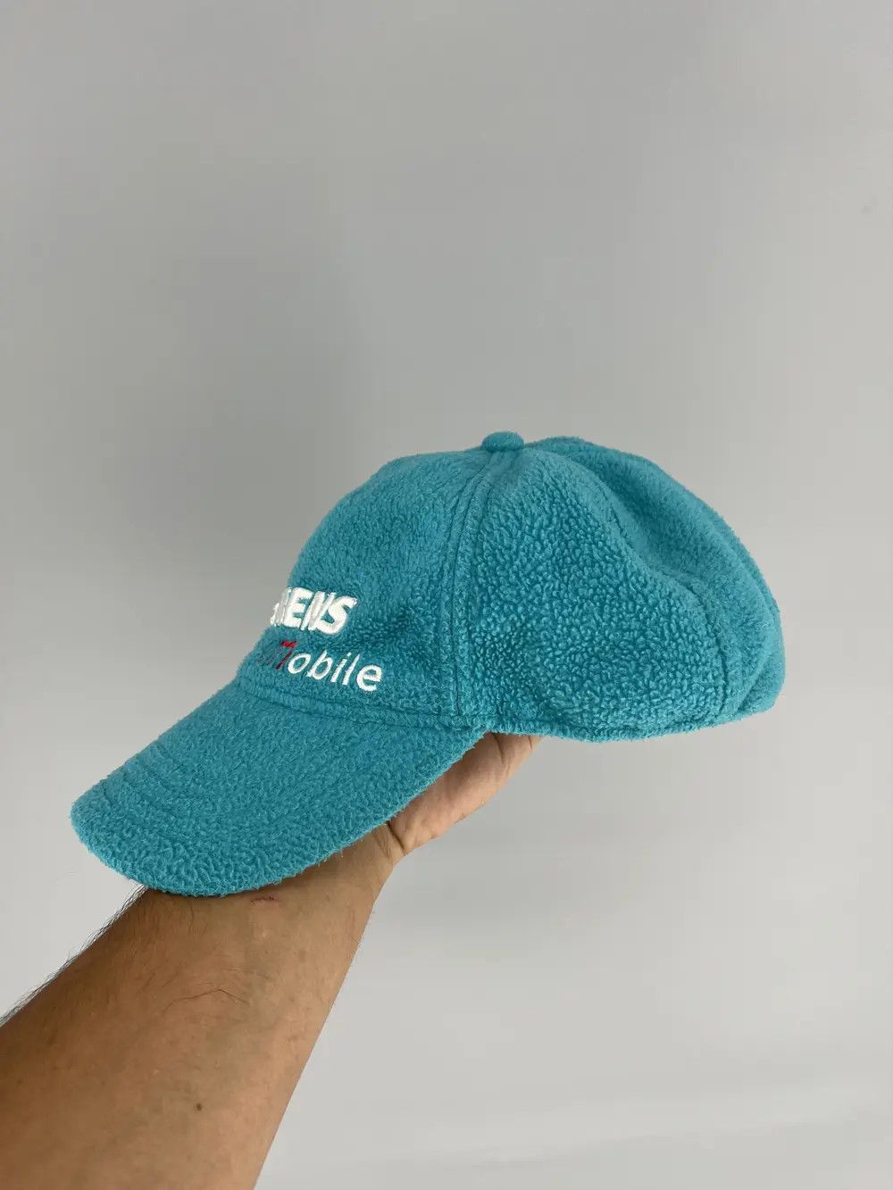 Vintage Siemens Vintage Fleece Trucker Hat Teal Snapback 80s 90s Size ONE SIZE - 2 Thumbnail