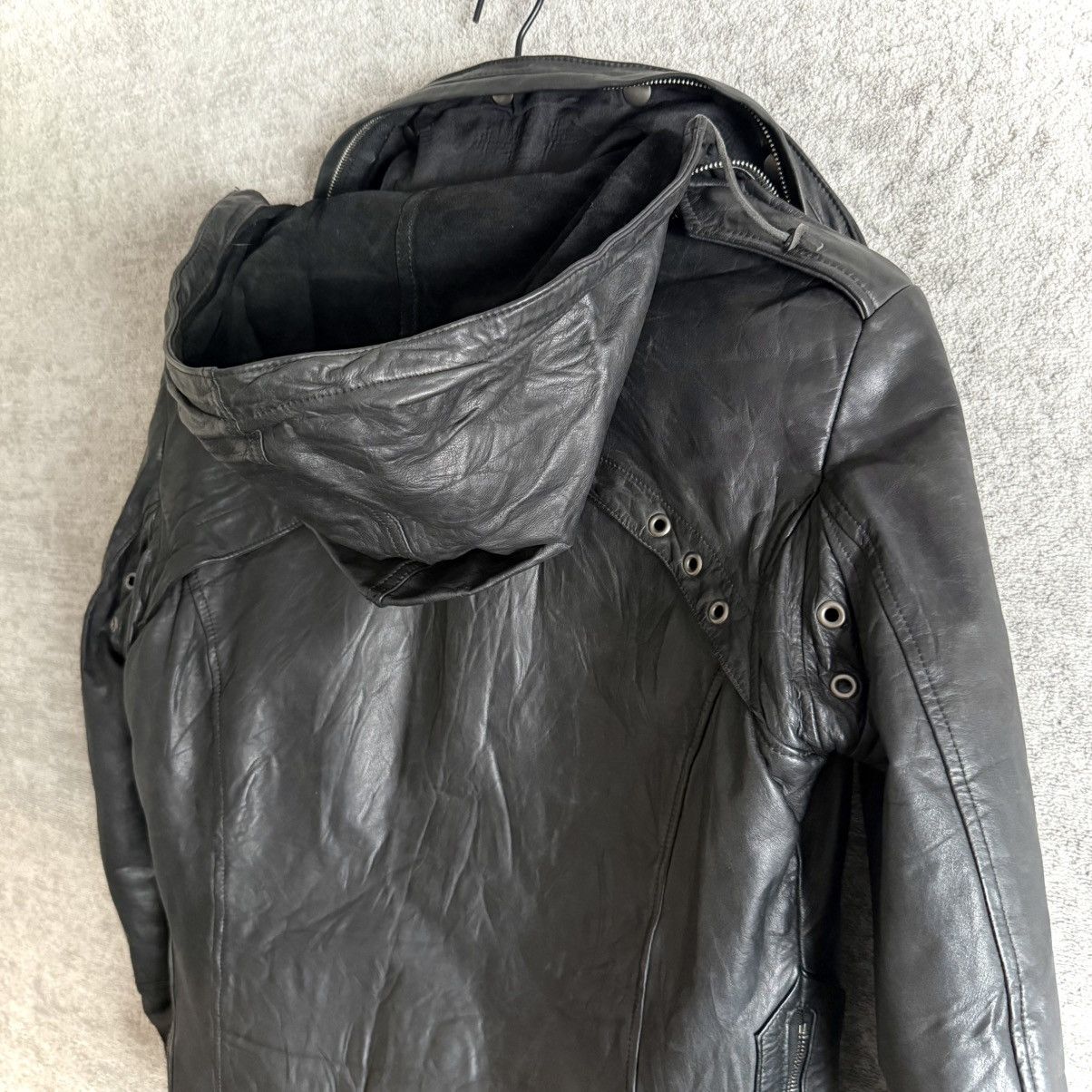 Yohji Yamamoto AW08 Kyoji Maruyama Jersey Cowhide Leather Military Jacket Size US M / EU 48-50 / 2 - 10 Thumbnail