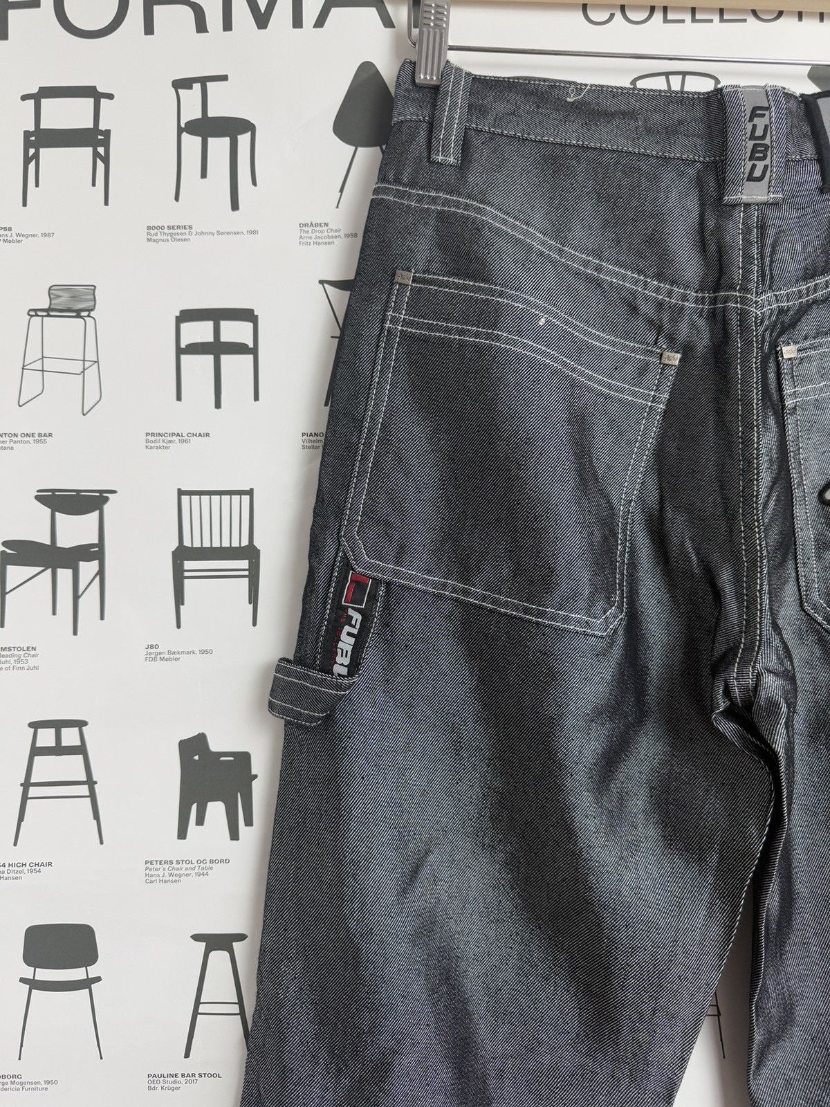 Fubu × Vintage Vintage y2k Fubu wide leg baggy carpenter metalic denim pants Size US 30 / EU 46 - 5 Thumbnail