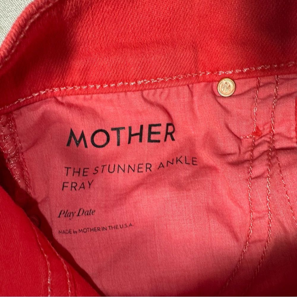MOTHER MOTHER Stunner Ankle Step Fray in Tomato Jeans Size 27 Size 27" / US 4 / IT 40 - 8 Thumbnail
