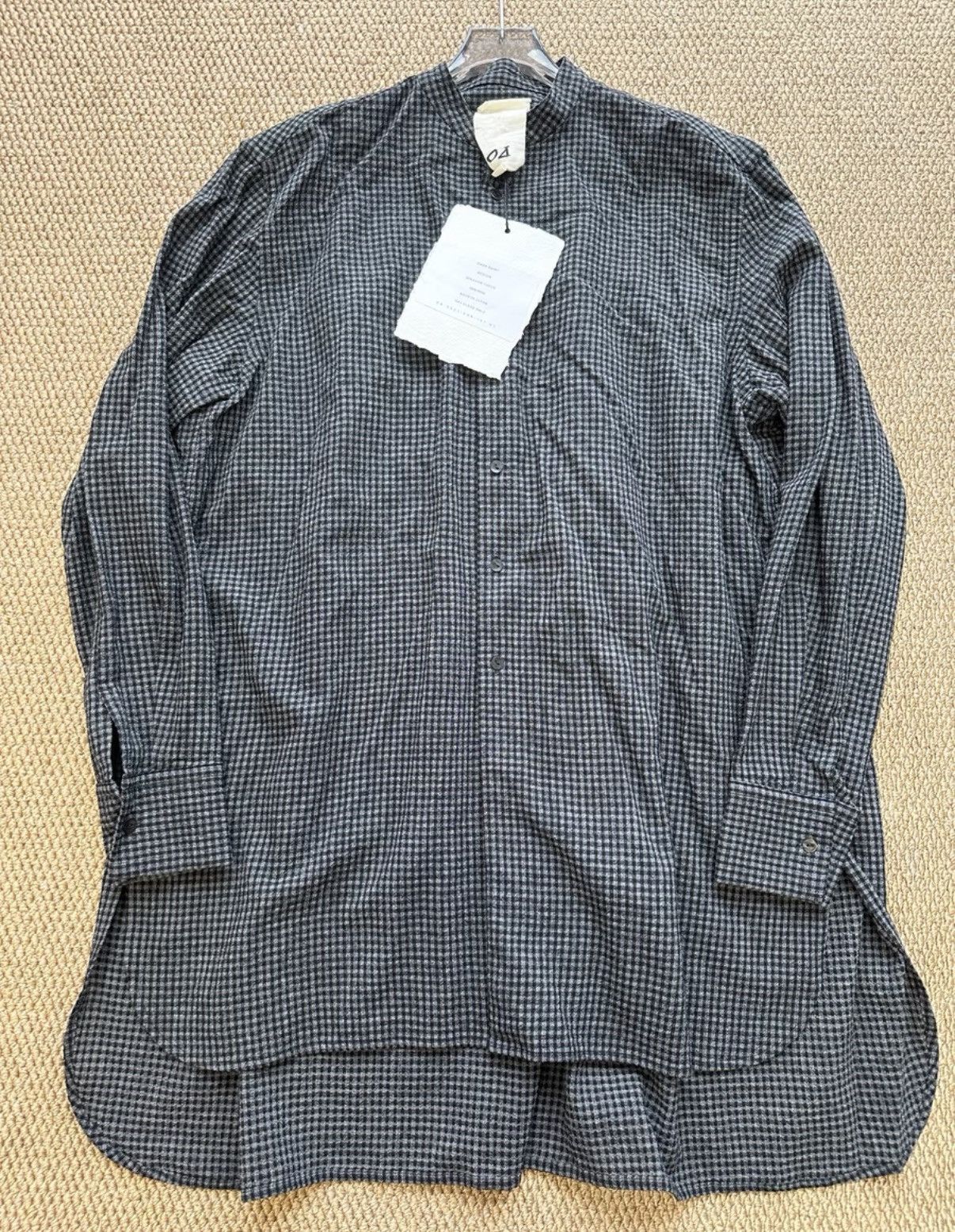 Omar Afridi Omar Afridi Omar Shirt Black & Grey Plaid Wool Shirt K23 Size US M / EU 48-50 / 2 - 1 Thumbnail