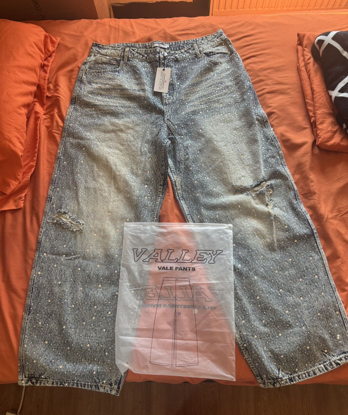 Vale Vale Forever Rhinestones Jeans Size US 38 / EU 54 - 2 Thumbnail