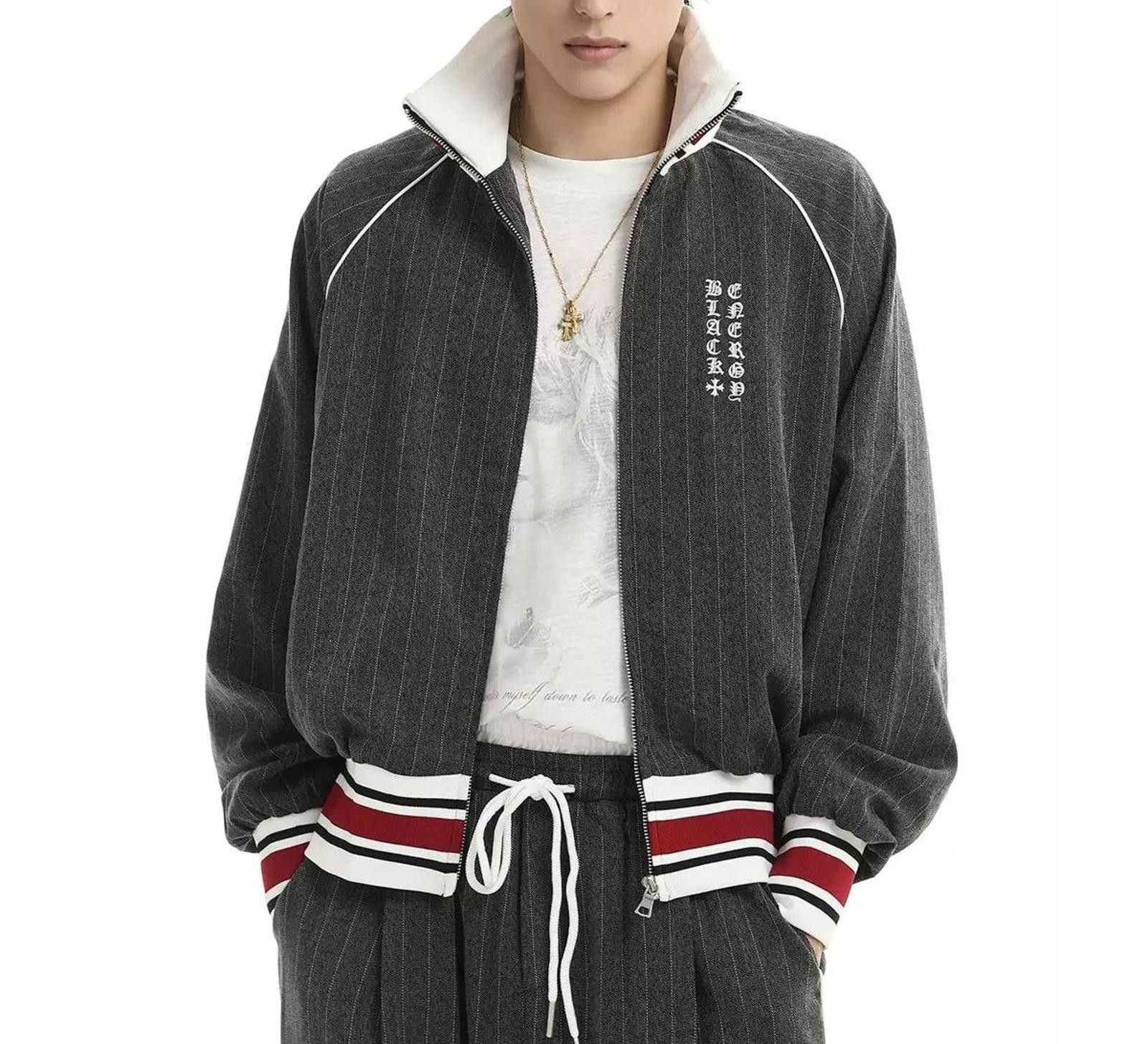 Other Stripe Lazy Co-Ord Set | Jacket and Wide-Leg Pants Size US 32 / EU 48 - 3 Thumbnail