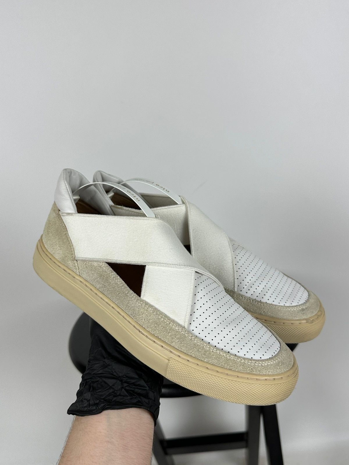 パンプス DRIES VAN NOTEN PUMPS WITH A WEDGE IN PRINTED LEATHER Dries Van Noten Pumps with a wedge in printed leather