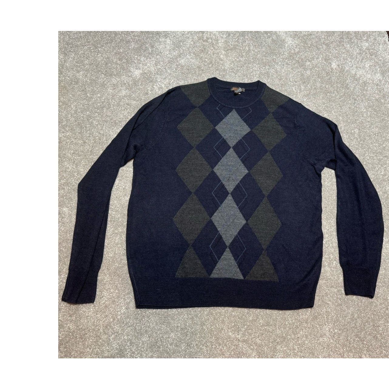 Dockers Dockers Sweater Mens L Argyle Diamond Acrylic Preppy Gray Size US L / EU 52-54 / 3 - 1 Thumbnail