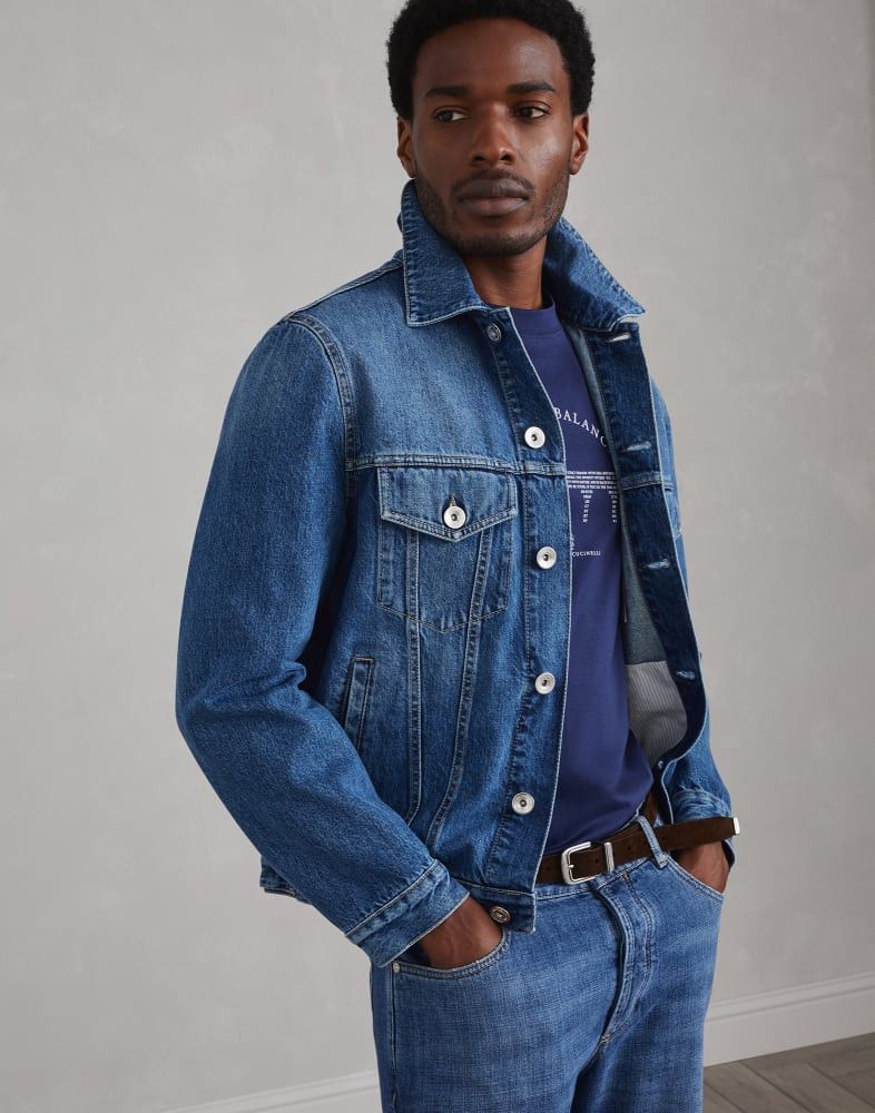 Brunello Cucinelli o1w1db10825 T-Shirt in Blue Size US S / EU 44-46 / 1 - 4 Thumbnail