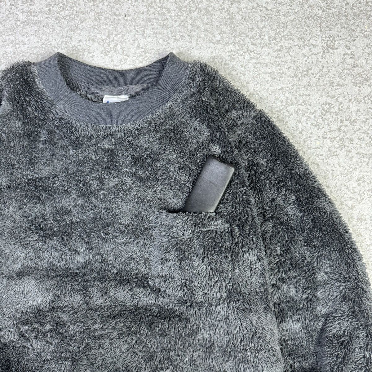 Champion × Japanese Brand Champion Grey Matted Fleece Jumper Sweater Size US S / EU 44-46 / 1 - 5 Thumbnail