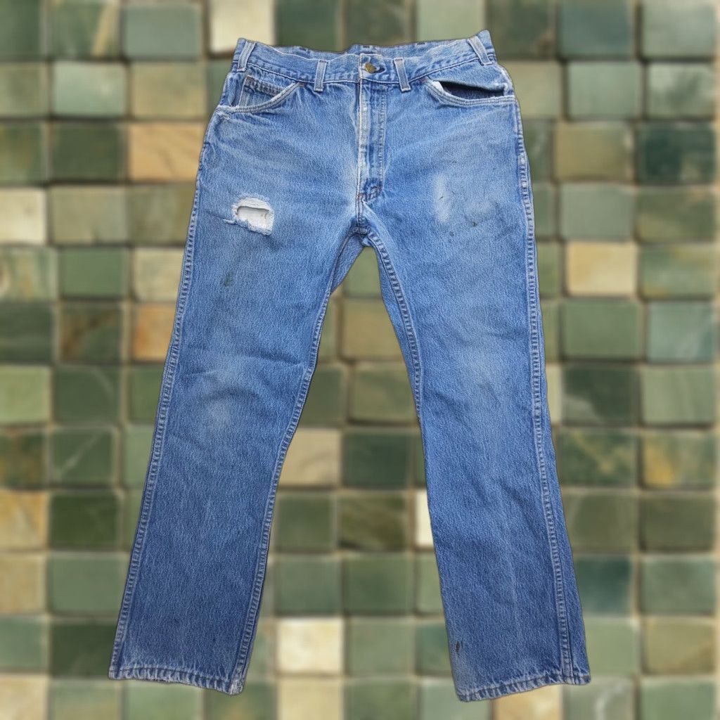 Vintage VINTAGE Saddle King Jeans Mens 36 x 31 Distressed 80s USA Logo Denim Blue 5-Pocket Womens/Mens? Size US 36 / EU 52 - 1 Thumbnail