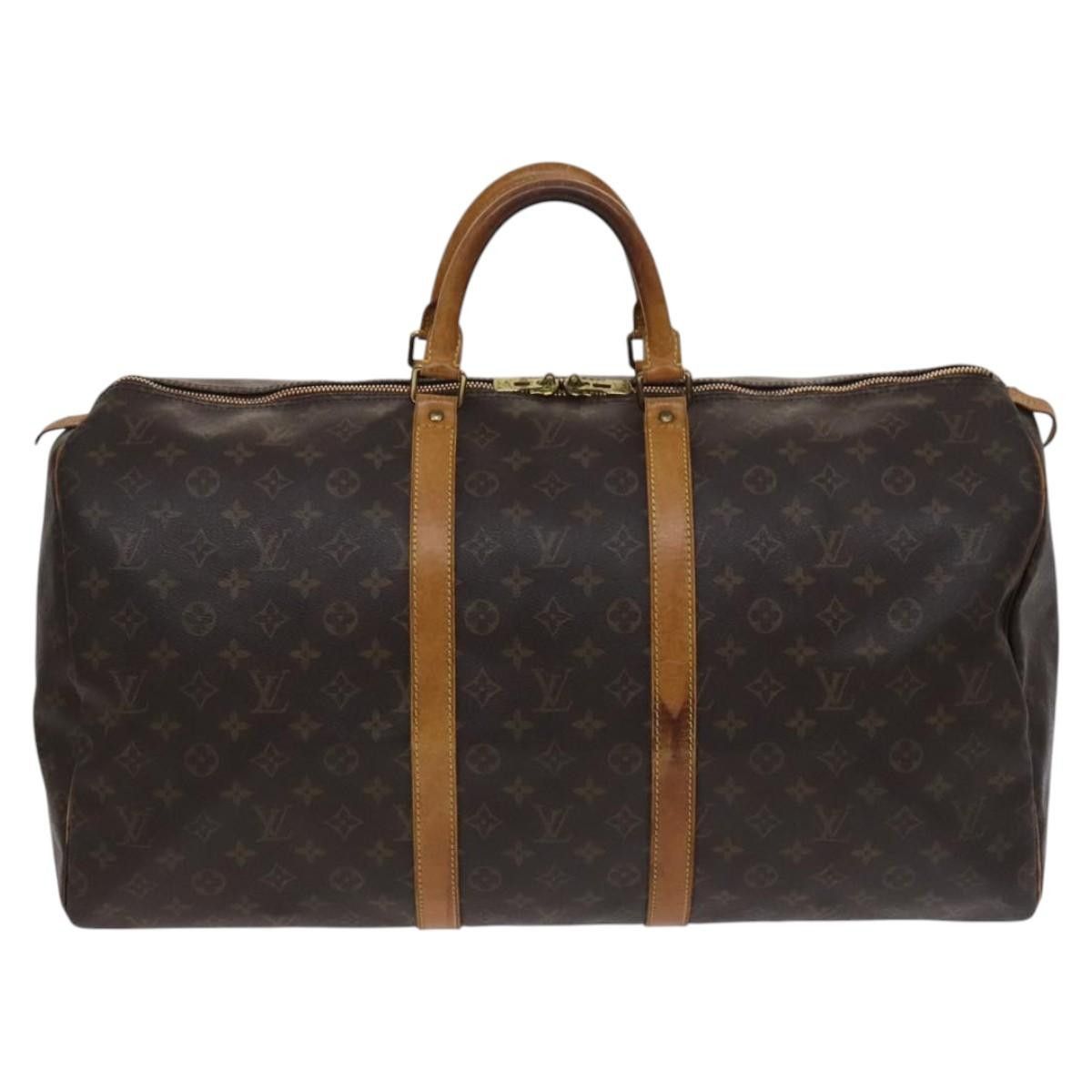 Louis Vuitton Keepall 55 Brown Canvas Travel Bag (Pre-Owned) Size ONE SIZE - 1 Thumbnail