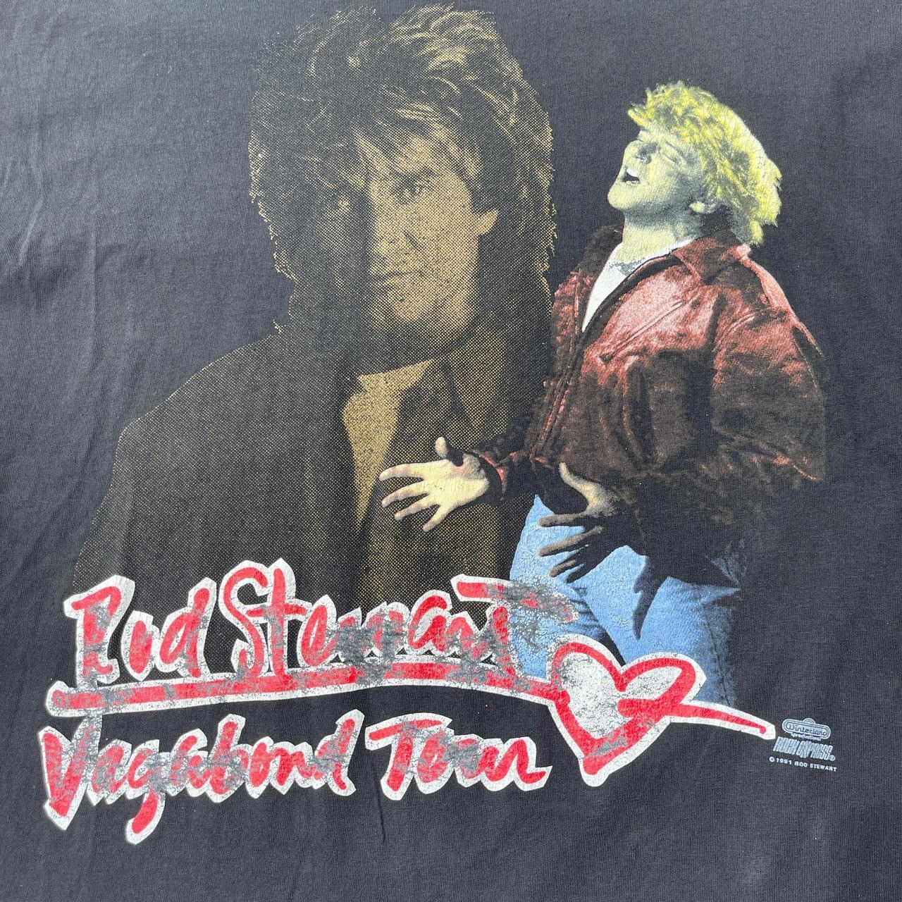 Vintage Vintage 80s Rod Stewart Vagabound Heart concert tour tee Size US XL / EU 56 / 4 - 2 Thumbnail