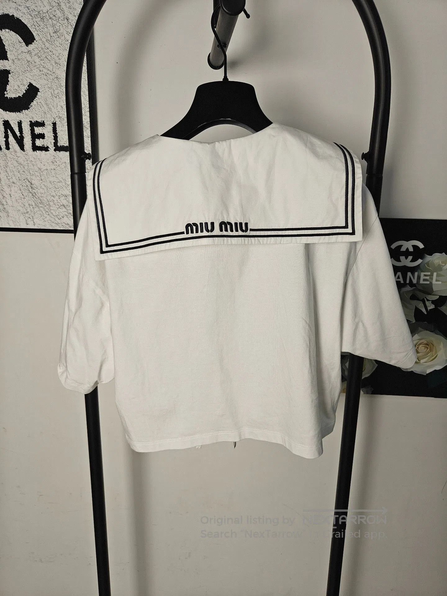 Miu Miu miumiu embroidered logo short sleeve shirt. Size US M / EU 48-50 / 2 - 1 Thumbnail
