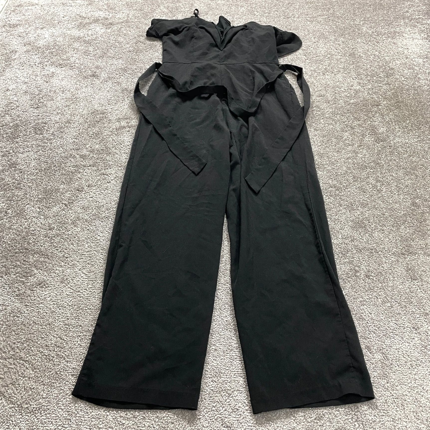 Banana Republic Banana Republic Jumpsuit Womens 4 Black Cold Shoulder Belted Straight Leg Party Casual Workwear Formal Buy Now Size 27" / US 4 / IT 40 - 2 Thumbnail
