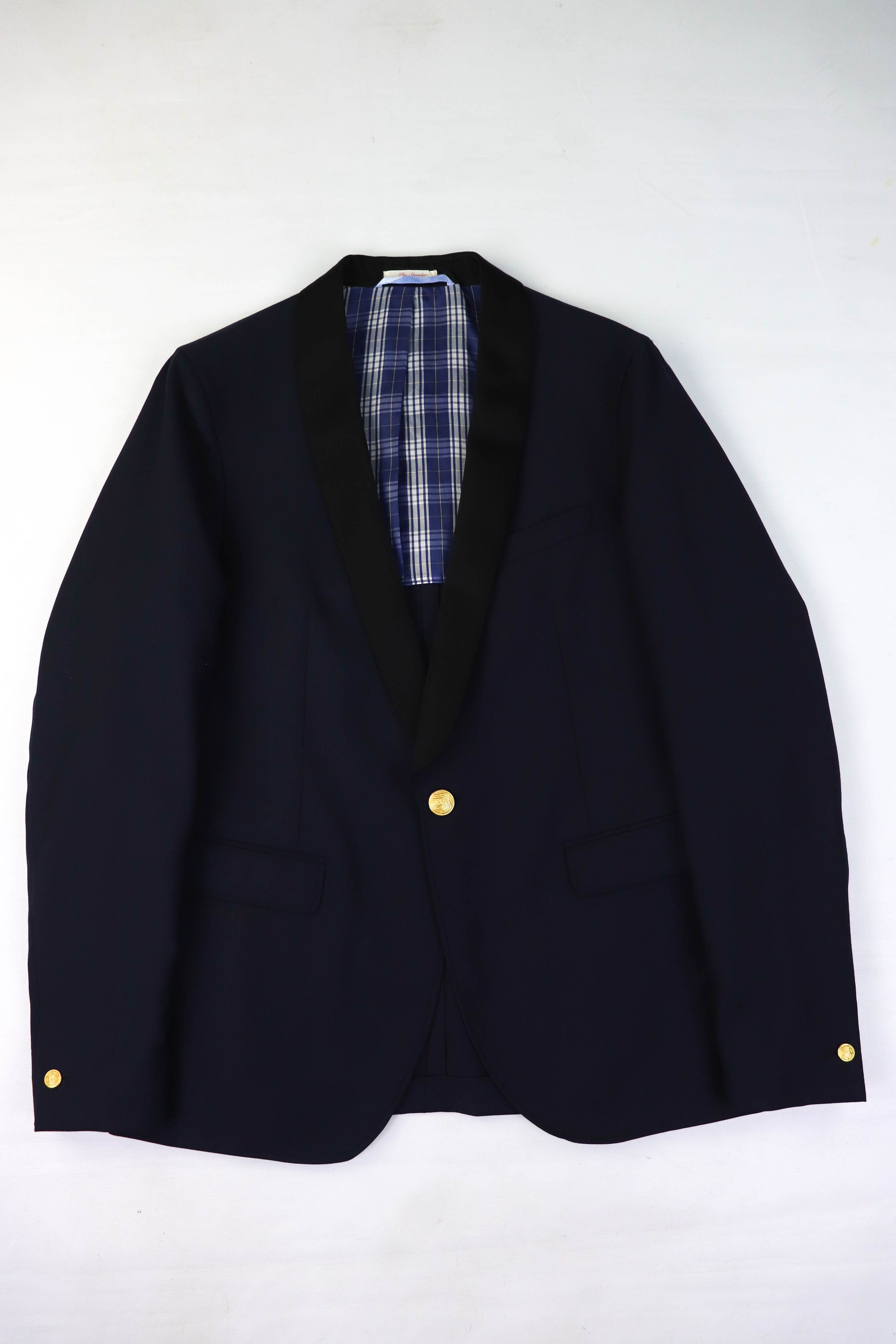 Gant GANT New Haven Navy Wool Gold Buttons Tuxedo Blazer Jacket Size 40R - 1 Thumbnail