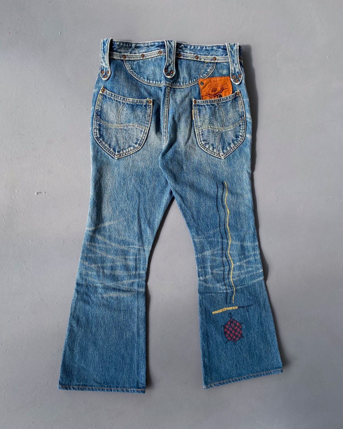 Kapital Kapital Bootcut Flared Flare Denim Painted Jeans Size US 28 / EU 44 - 6 Thumbnail