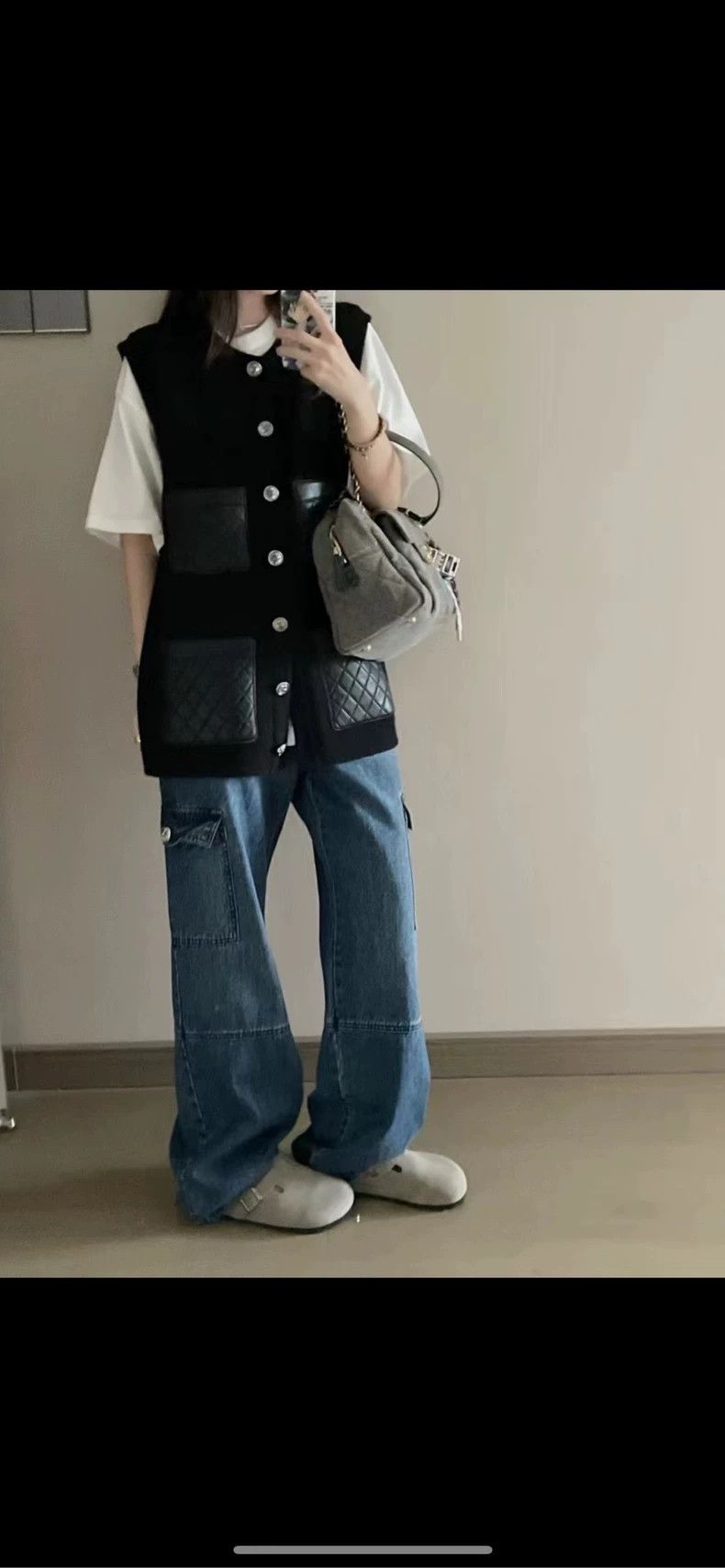 Chanel Chanel 24B black diamond patchwork four-pocket vest 2504-Ne Size XS / US 0-2 / IT 36-38 - 9 Thumbnail