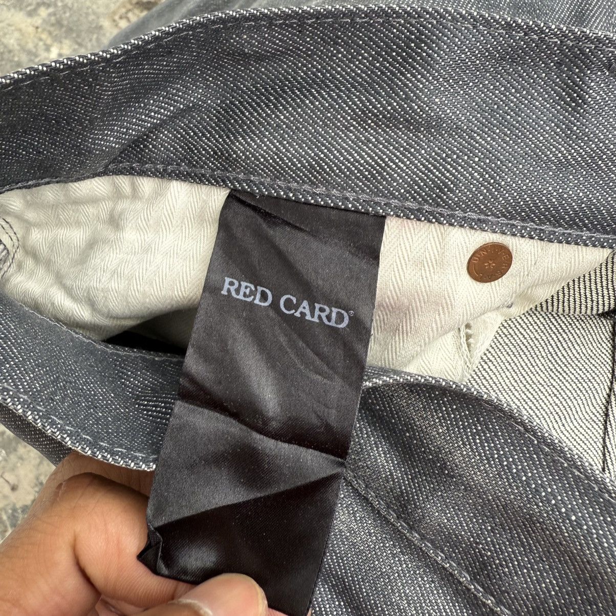 VINTAGE RED CARD FADED GRAY JEAN DENIM PANTS