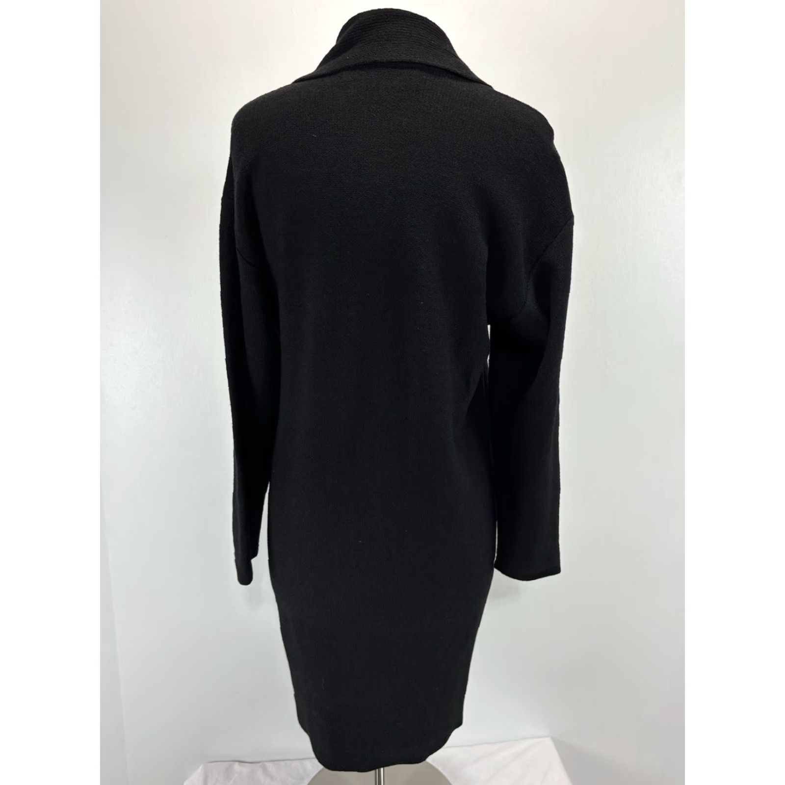 Vintage VINTAGE Steve Fabricant Knit Sweater Dress Women’s S Black Attached Scarf 80s USA Mens? Size S / US 4 / IT 40 - 3 Thumbnail