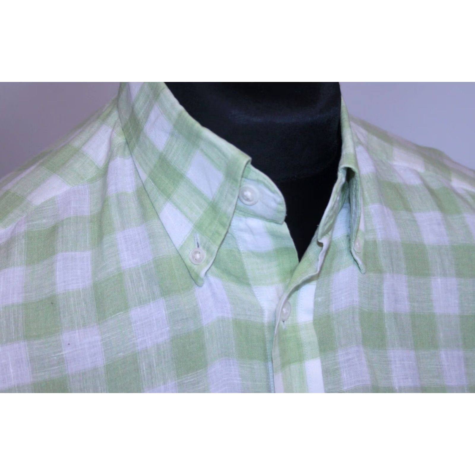 Gant GANT Shirt Mens 100% Linen Regular Fit Size L Multicoloured Button-Up Collared Size US L / EU 52-54 / 3 - 3 Thumbnail