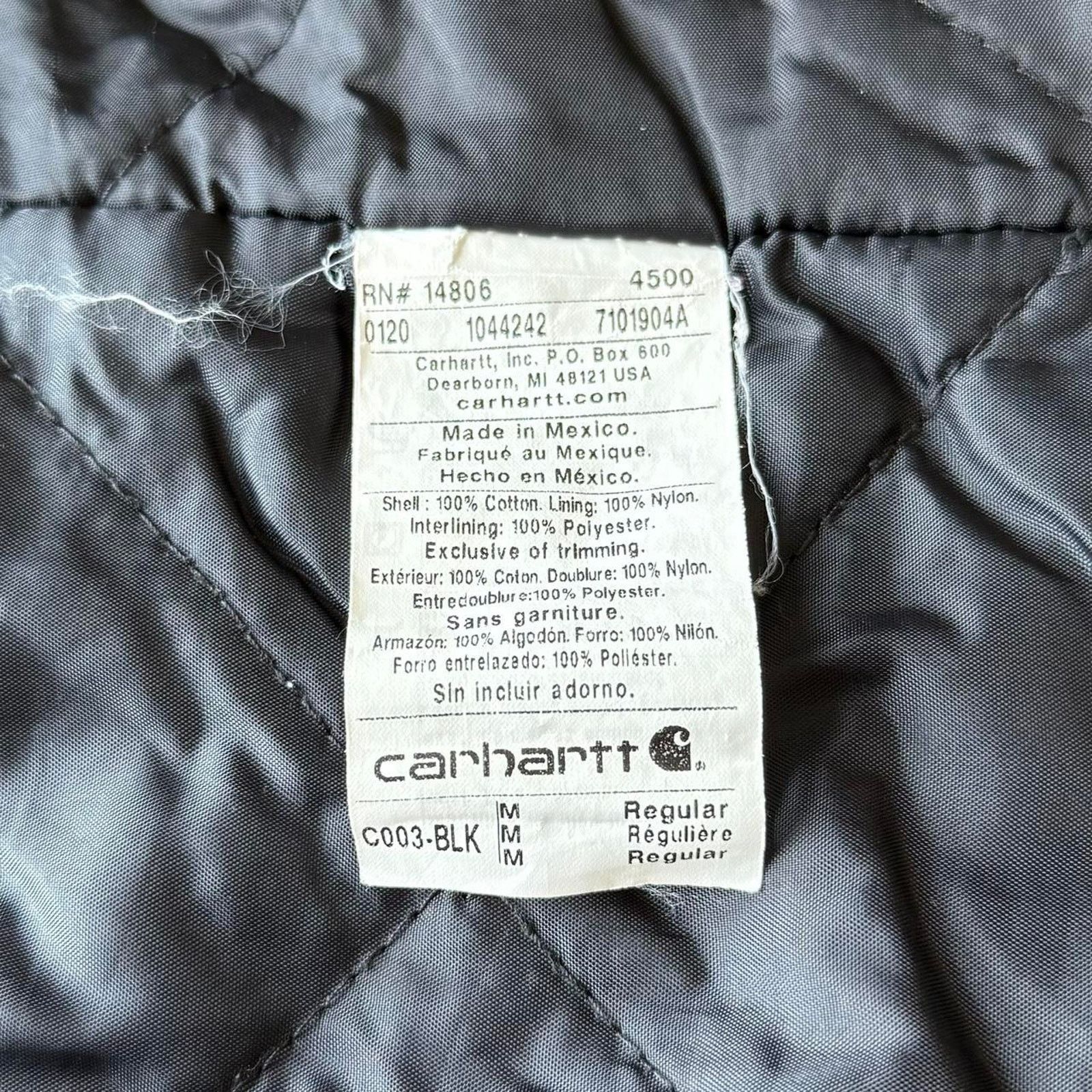 Carhartt Carhartt c003 blk quilt lined arctic Size US M / EU 48-50 / 2 - 6 Thumbnail