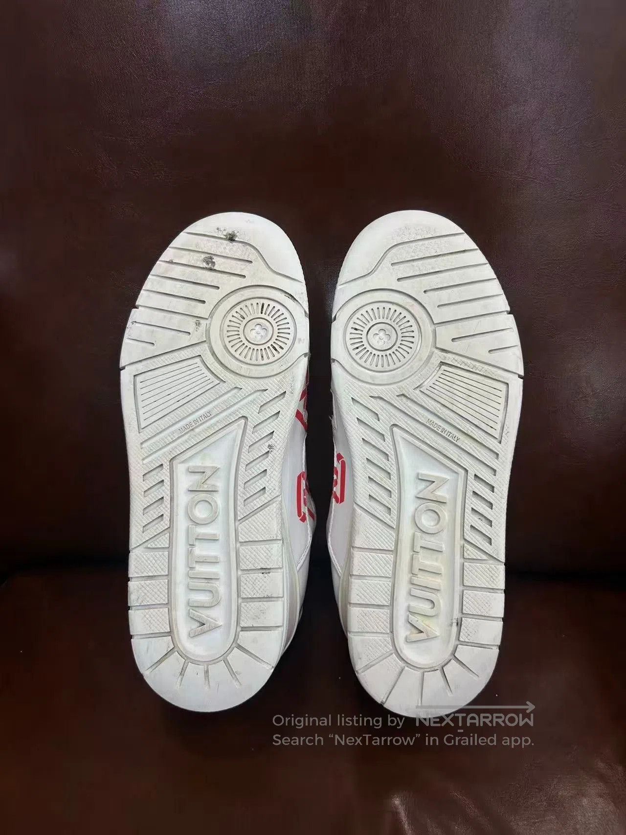 Louis Vuitton LV Trainer White Red Logo. Size US 6.5 / EU 39-40 - 5 Thumbnail