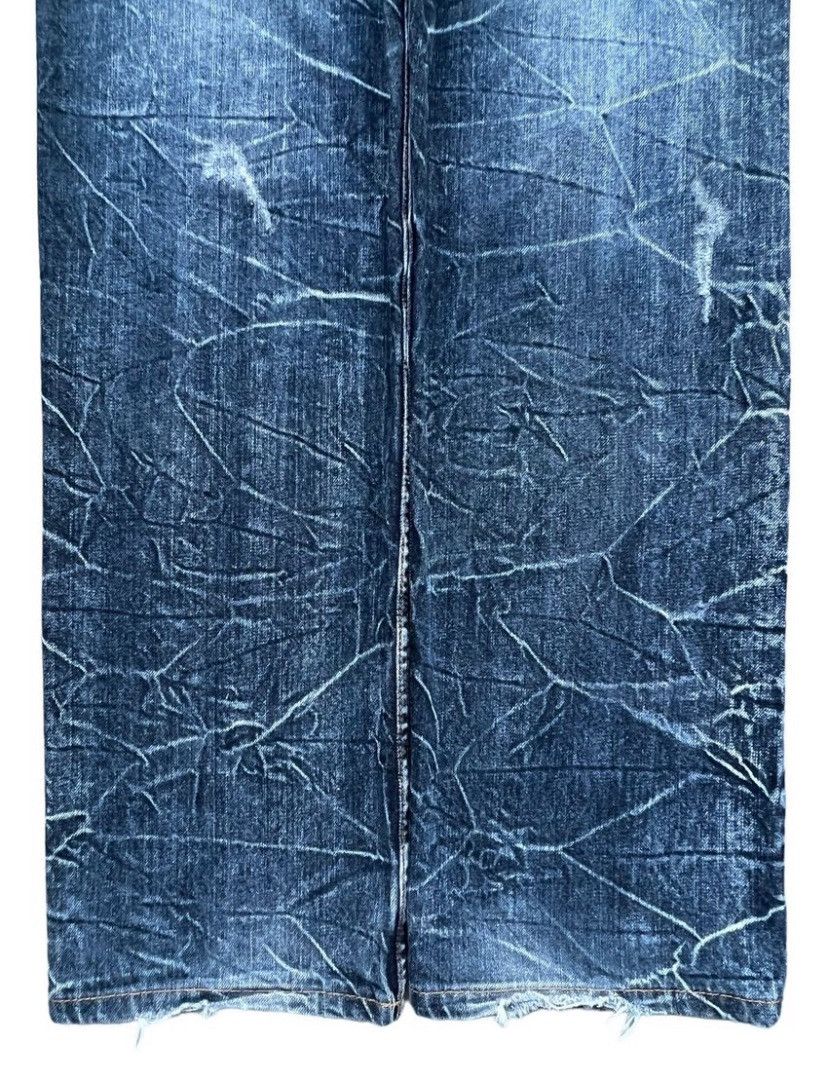 Japanese Brand Nylaus Double Waist Distressed Denim Jeans 34x30 Size US 34 / EU 50 - 7 Thumbnail