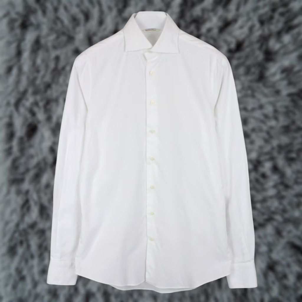 Suitsupply Suitsupply Extra Slim Fit Formal Shirt Men's LARGE White Cutaway Collar Shirt Size 42R - 1 Thumbnail