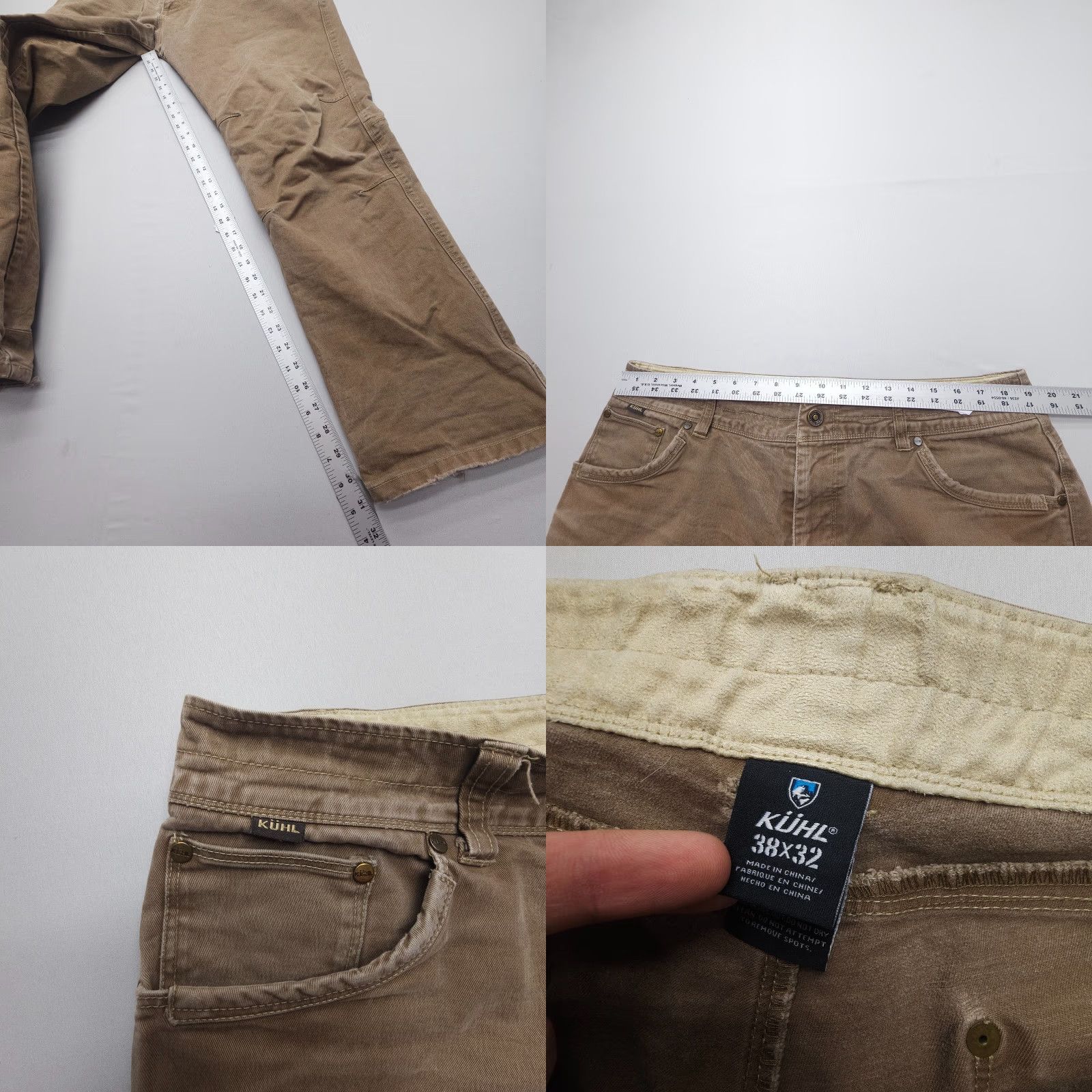 Vintage Kuhl Rydr Pants Mens 38 x 32 Brown Workwear Heavyweight Patina Dye Field Bush Size US 38 / EU 54 - 8 Thumbnail