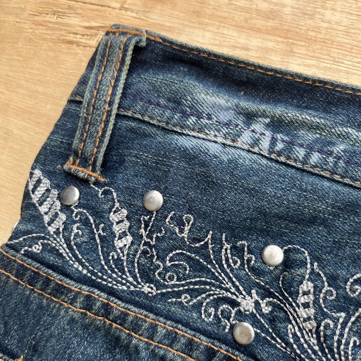 Japanese Brand ROOT THREE STYLE VINTAGE BOOTCUT FLARED DISTRESSED Y2K Size US 34 / EU 50 - 2 Thumbnail