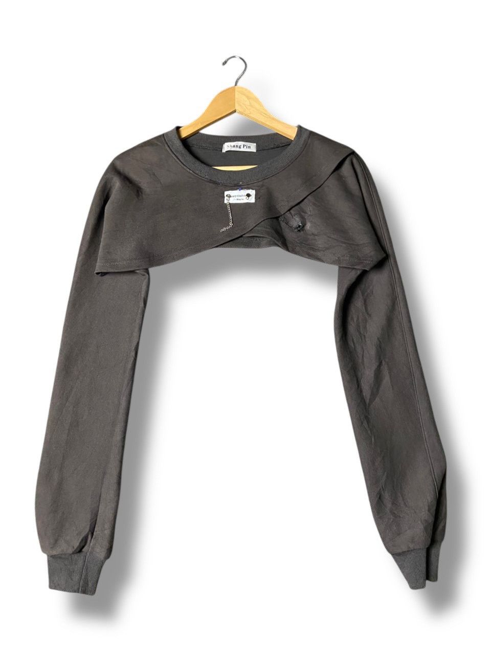 Japanese Brand SHANG PIN Brand Korean Style Crop Top (142) Size XS / US 0-2 / IT 36-38 - 2 Thumbnail