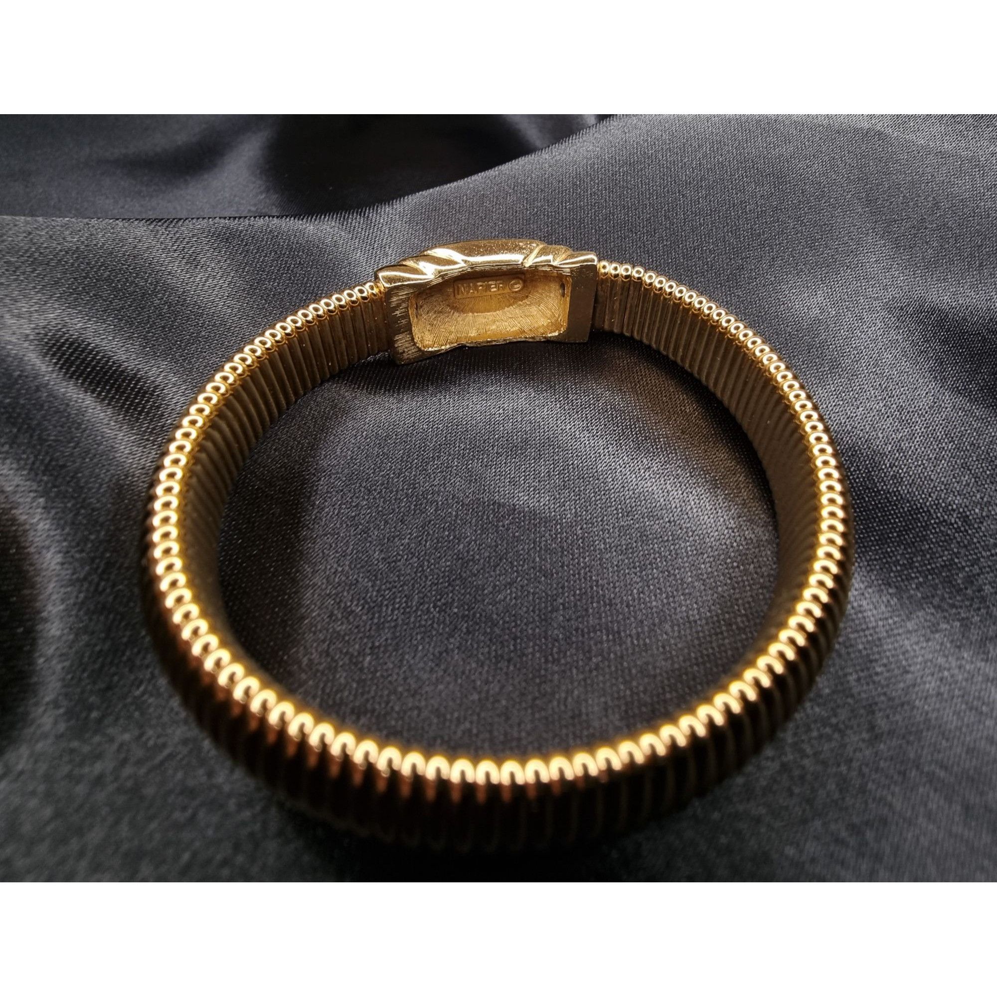 Vintage Rare Find Vintage 1980s Napier Gold Coil Bracelet with Faux Size ONE SIZE - 4 Thumbnail