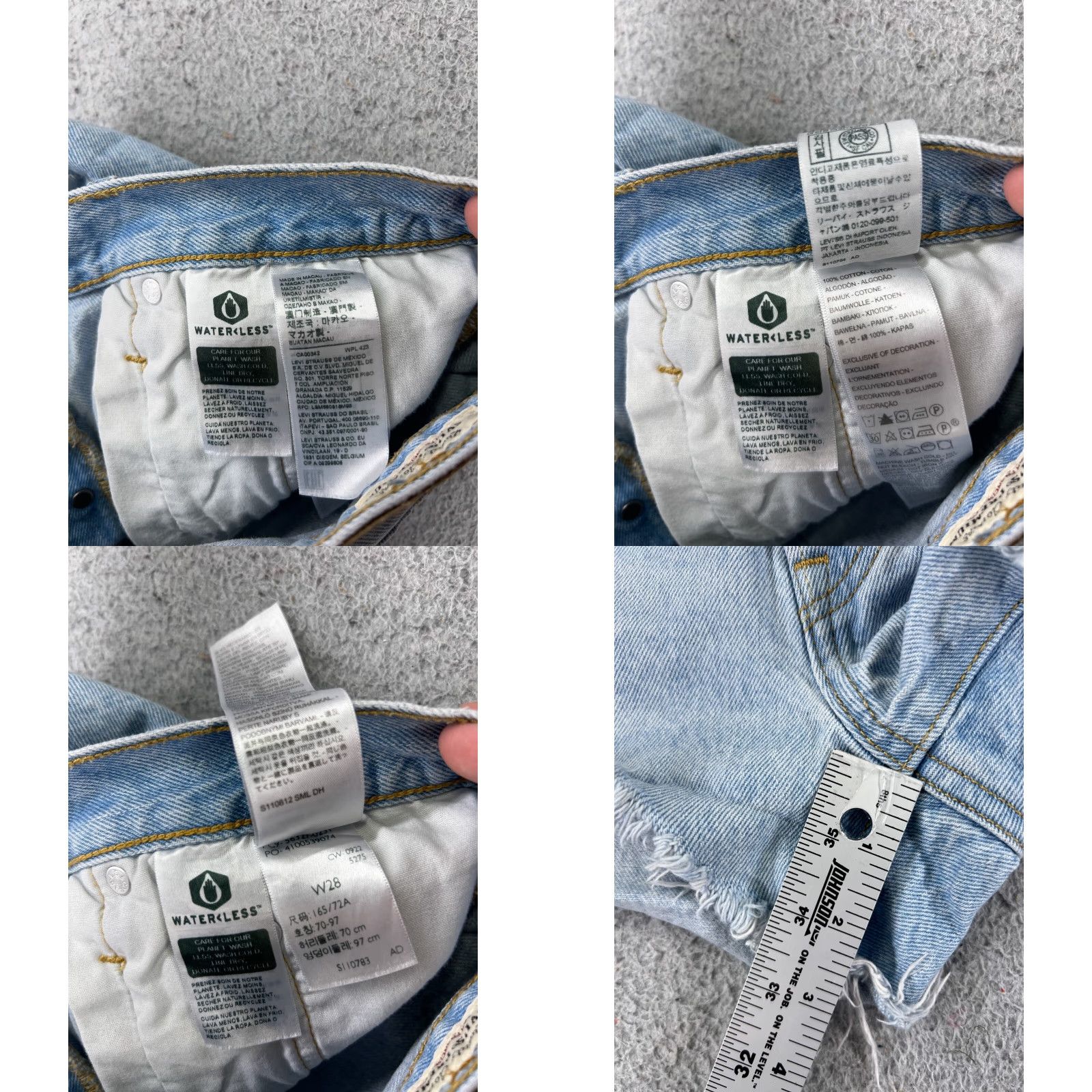 Levi's Levi's Shorts Womens 28 Blue Denim Jean Cutoff Premium Big E 501 Button Fly 28x3 Size 28" / US 6 / IT 42 - 8 Thumbnail