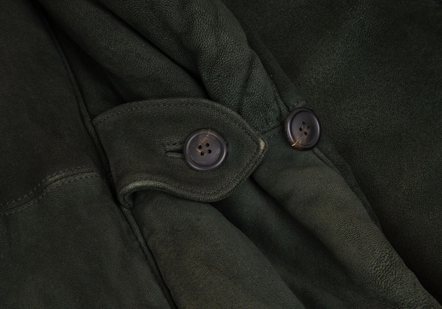 Issey Miyake Sheep Leather Coat in Dark Green Size M Size US M / EU 48-50 / 2 - 17 Thumbnail