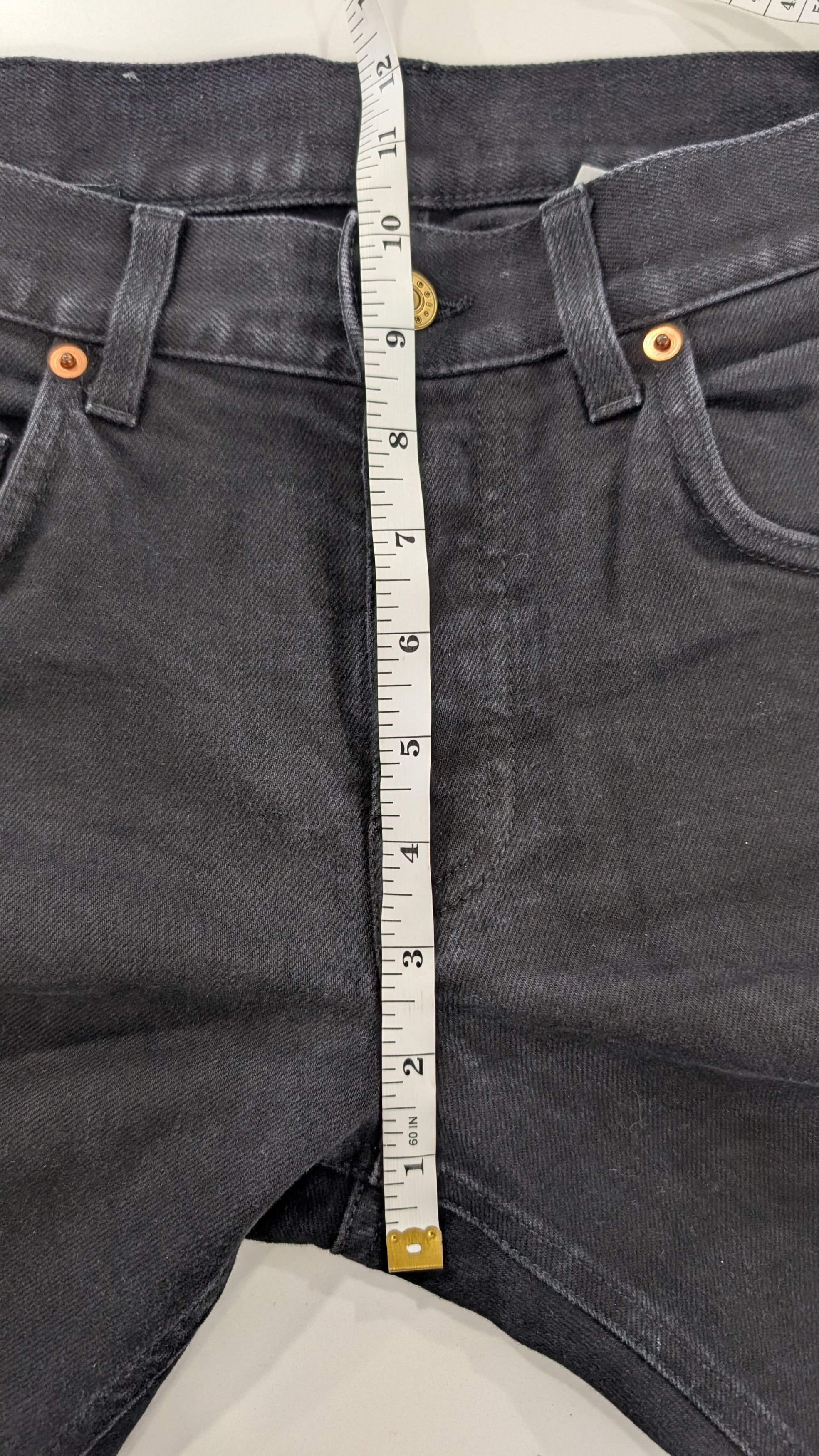 Gucci Gucci Men's Black Denim Skinny Jeans Size 30 Red Script Size US 30 / EU 46 - 24 Thumbnail