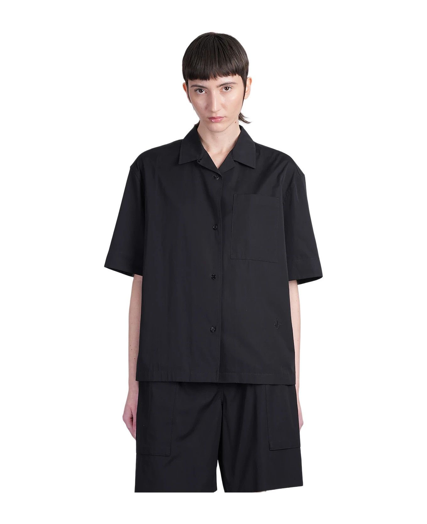 Jil Sander o1loc1c0426 Cotton Shirt in Black Size S / US 4 / IT 40 - 1 Thumbnail