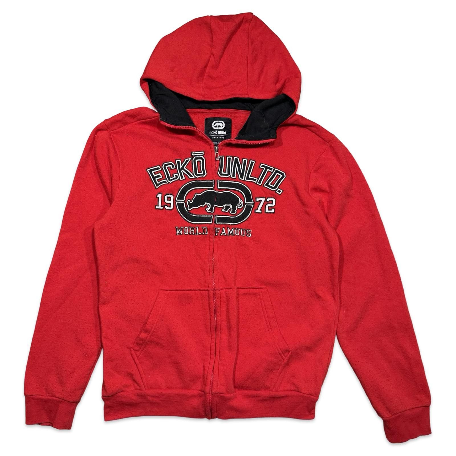 Ecko Unltd. Ecko Unltd. Rhino Logo Red Zip Hoodie Size US L / EU 52-54 / 3 - 1 Thumbnail