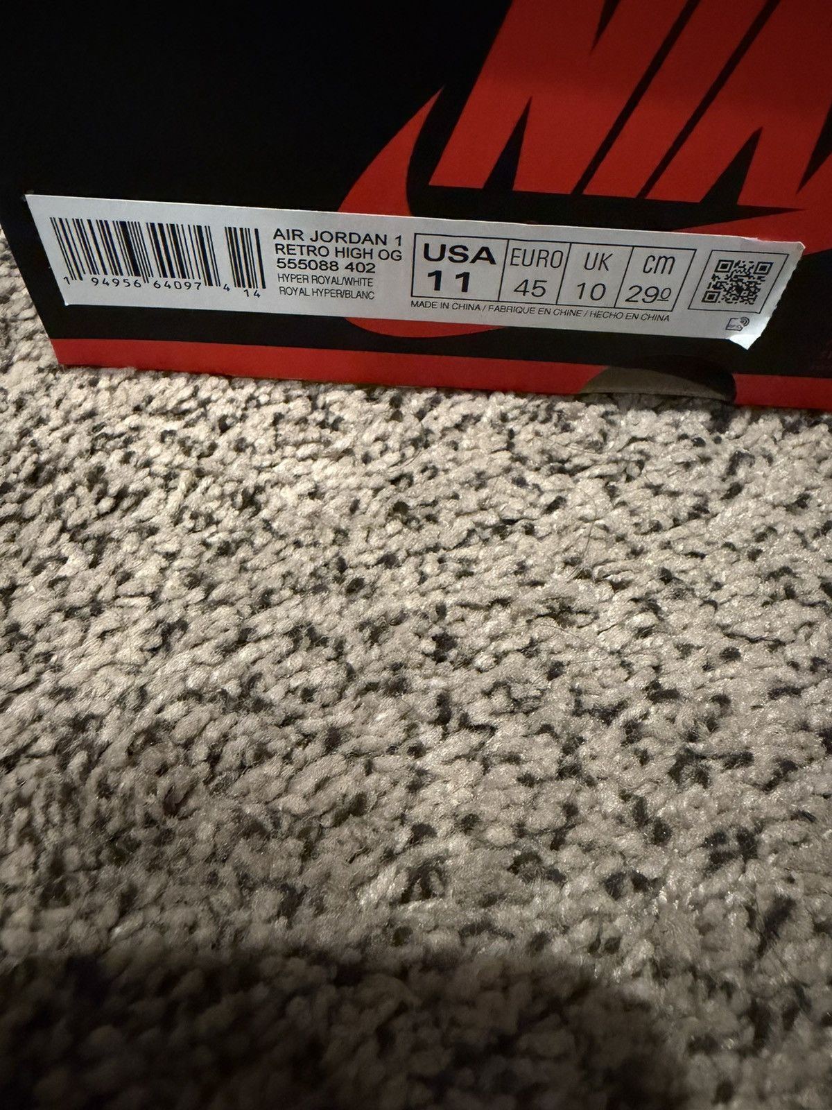 Jordan Brand Jordan 1 Hyper Royal Size US 11 / EU 44 - 10 Thumbnail