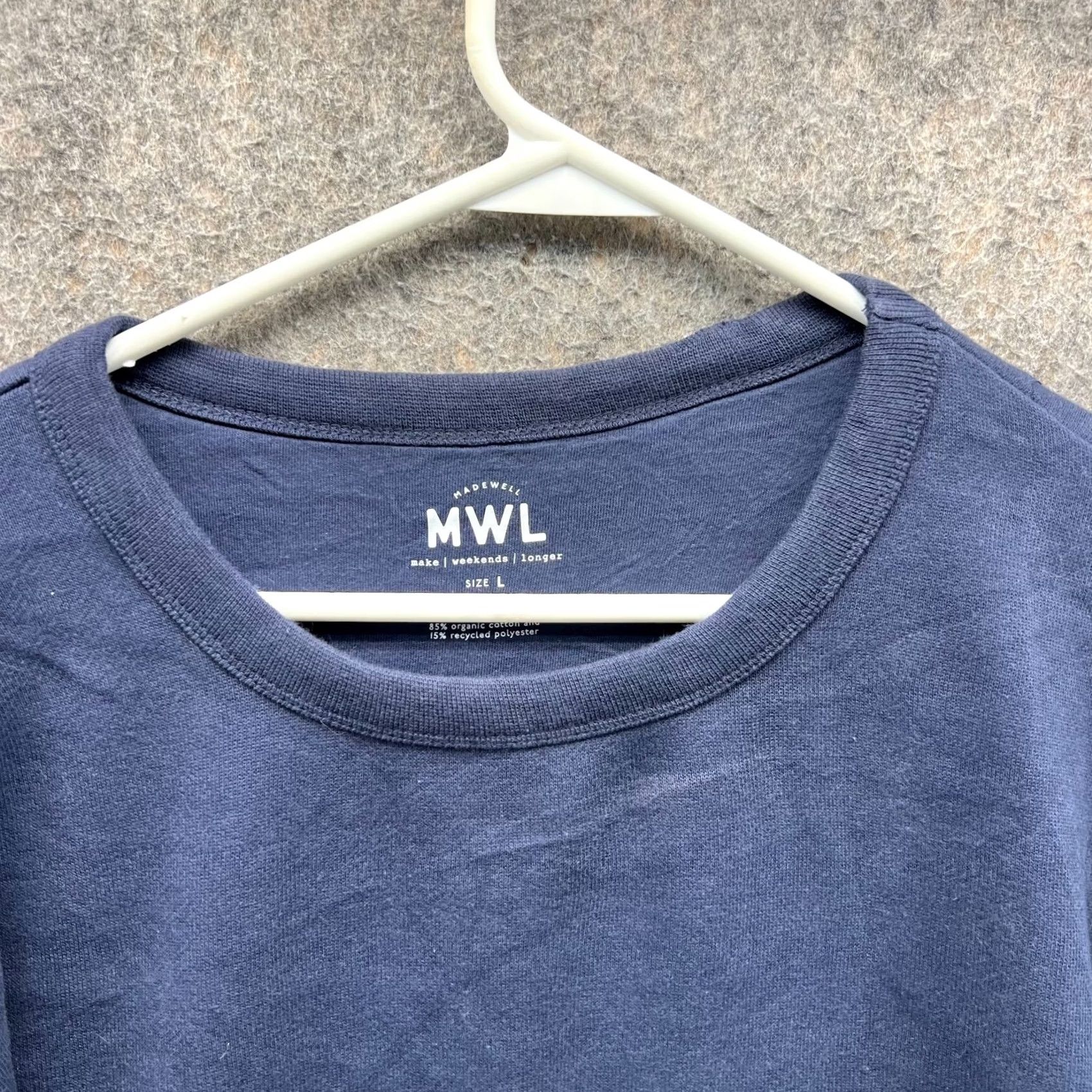 Madewell VINTAGE Madewell Sweater Mens Large Blue Navy Pullover Fleece Crewneck Cotton MWL Size US L / EU 52-54 / 3 - 7 Thumbnail