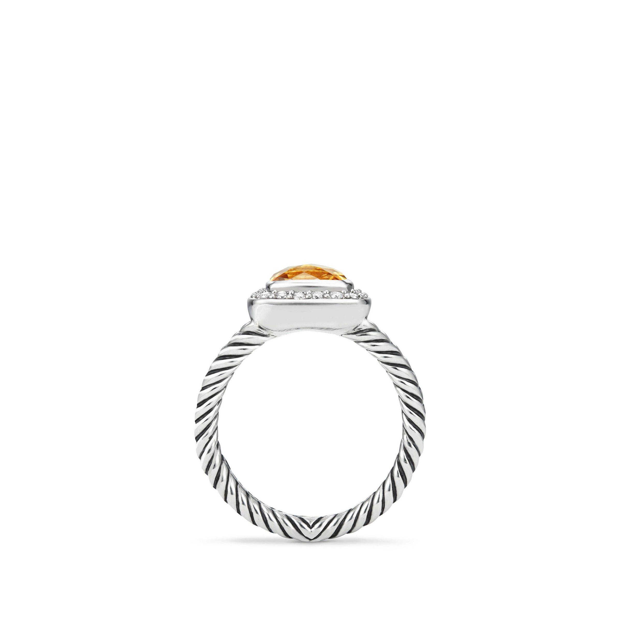 David Yurman o1w1db10525 R07443D Ring in Silver with Citrine and Diamond Size ONE SIZE - 4 Thumbnail