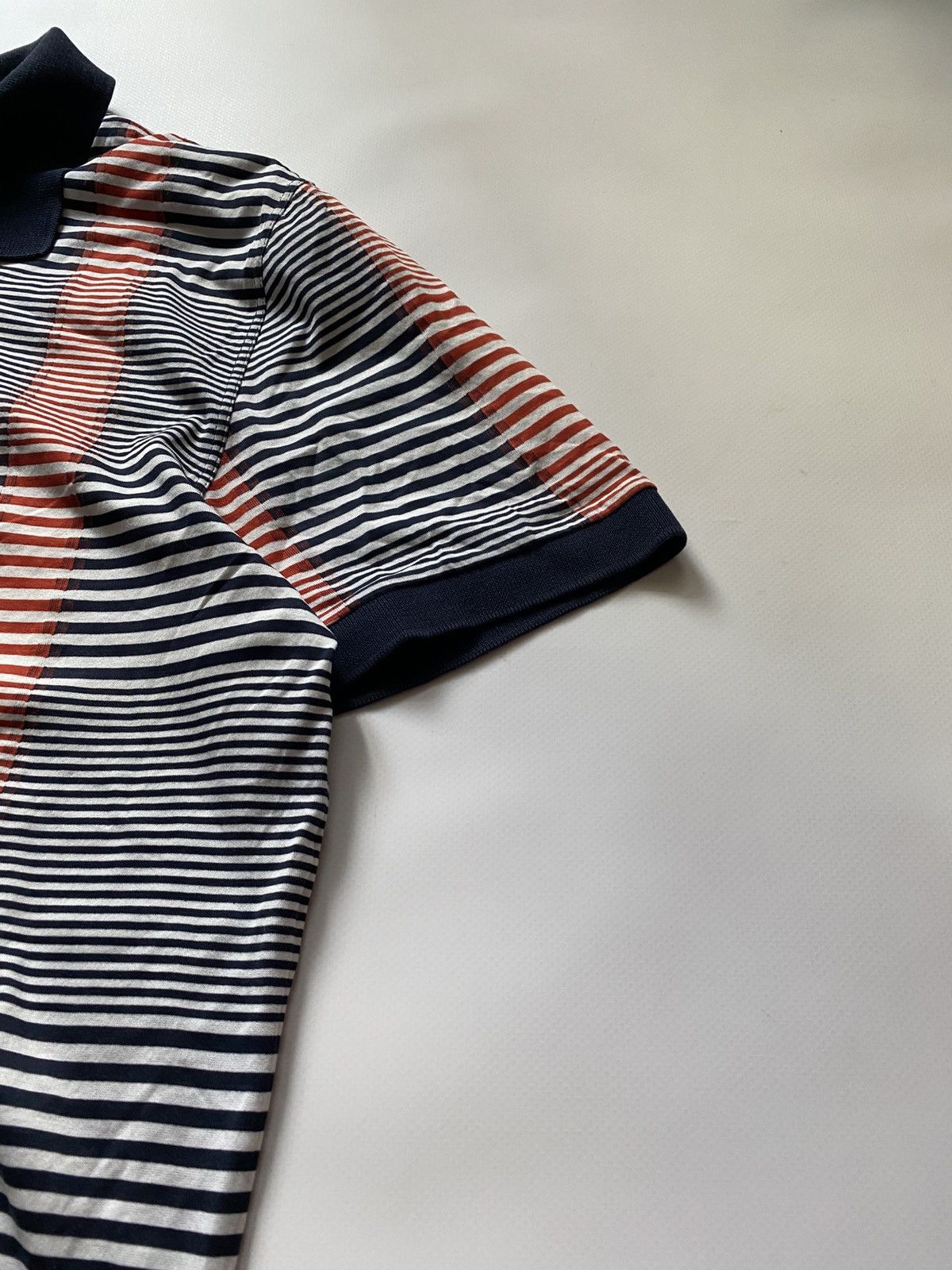 Salvatore Ferragamo Vintage Salvatore Ferragamo Luxury Striped Polo Shirt Size M Size US M / EU 48-50 / 2 - 3 Thumbnail